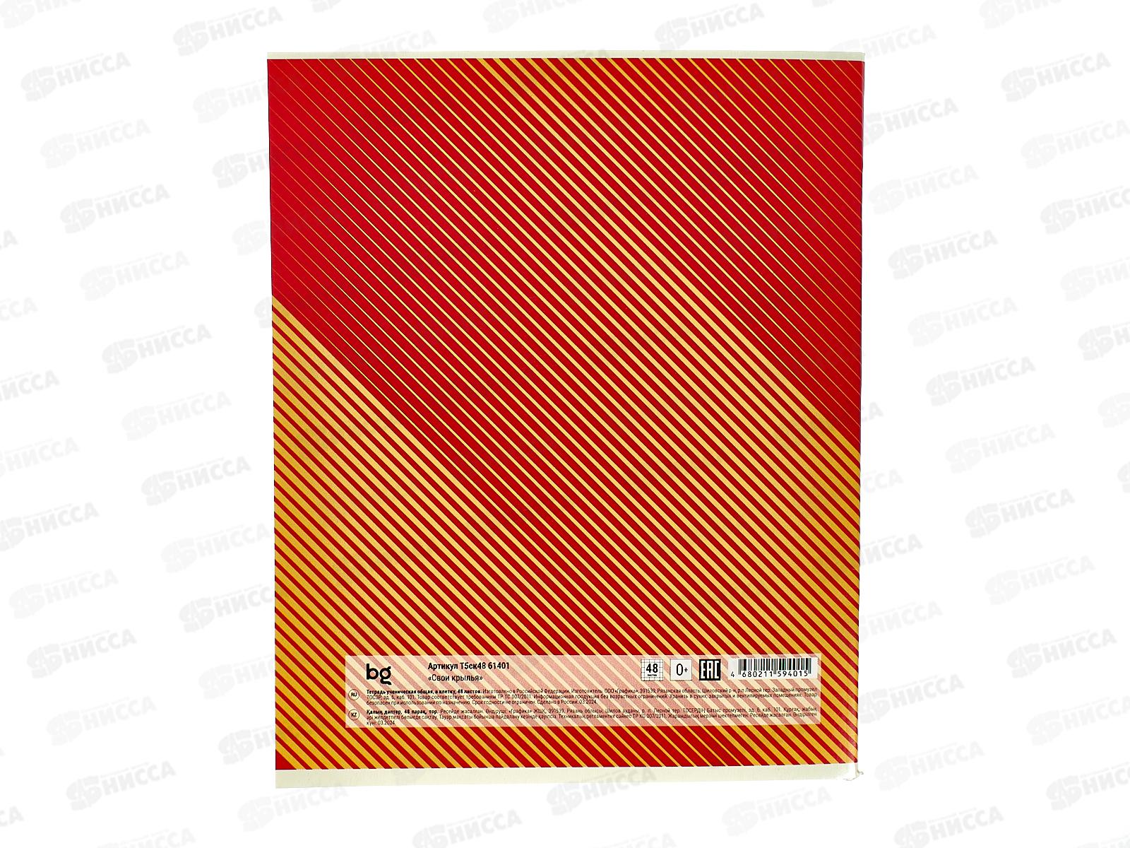 Тетрадь 48листов клетка  BG Свои крылья,61401*5/60