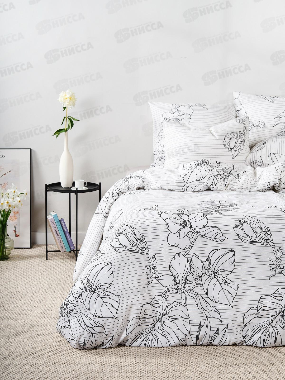 Комплект постельного белья 2,0сп с евро простыней Бязь 120гр НН Джудит 20044-1+71141-17 70*70*2