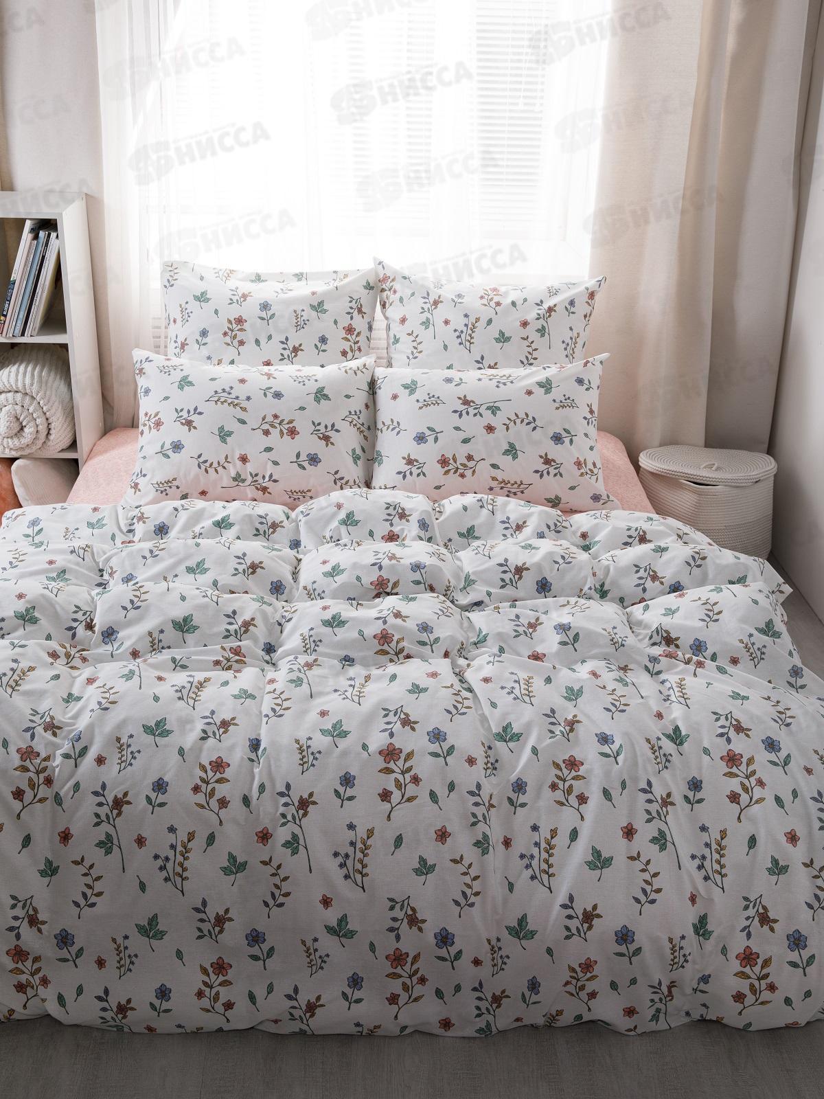 Комплект постельного белья 1,5сп Бязь 120гр Веселина Ненси 10364-1+10365-1 70*70*2