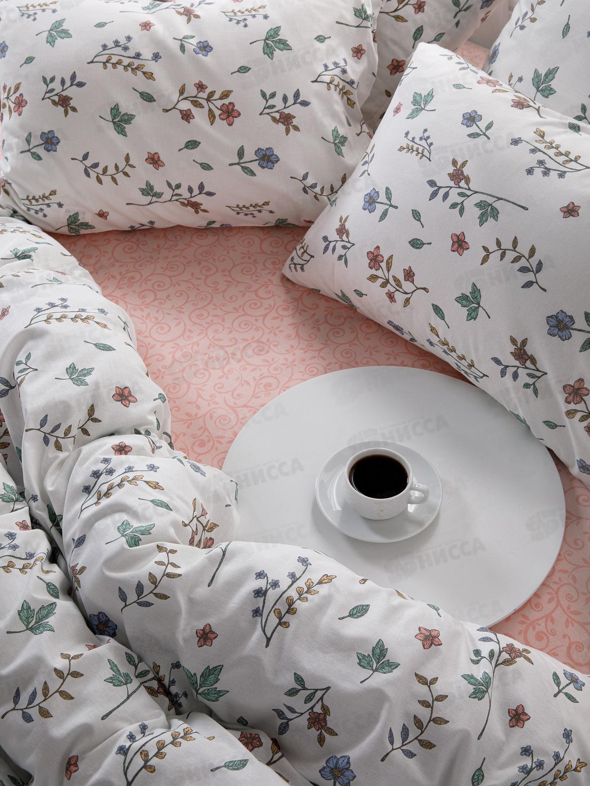 Комплект постельного белья 1,5сп Бязь 120гр Веселина Ненси 10364-1+10365-1 70*70*2