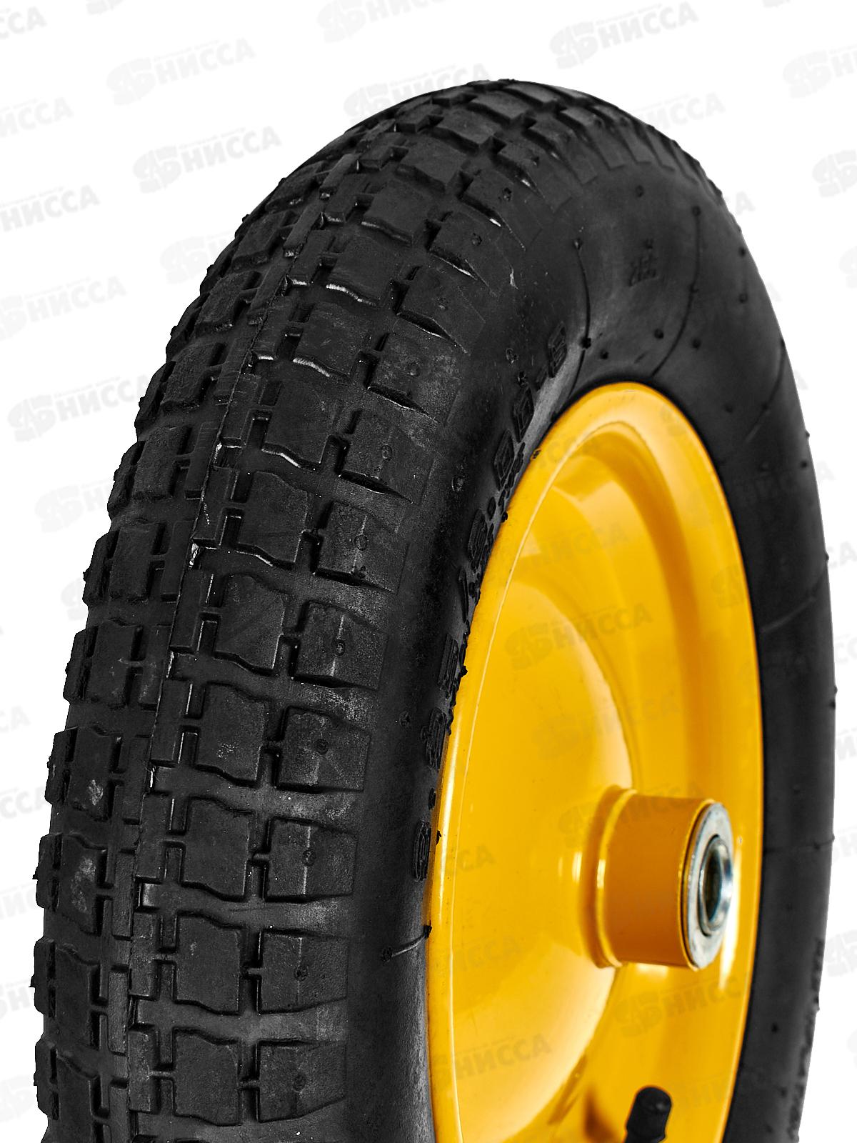 Колесо для тачки садовой PR2400 (13&quotх 3,25-8 20/90мм) диск сварной, зеленый *5