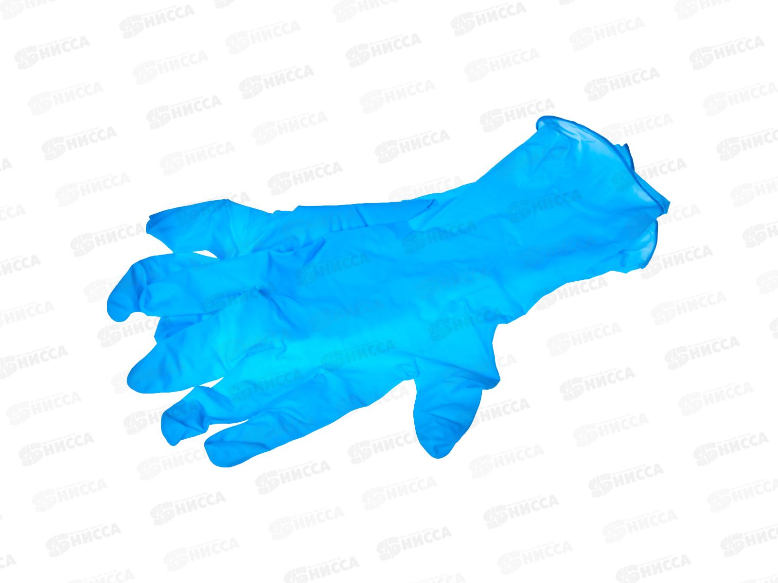 Перчатки нитриловые усиленные+ голубые MAN005M р.M  *25  121 824