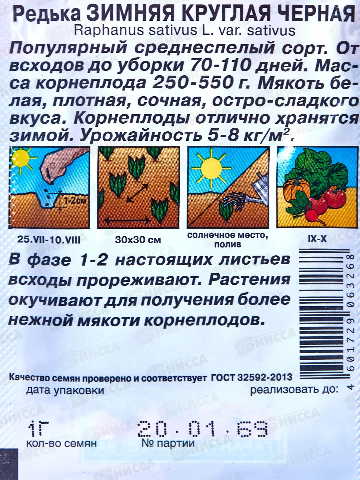 Редька Зимняя круглая черная *10 Лидер АЭЛИТА +