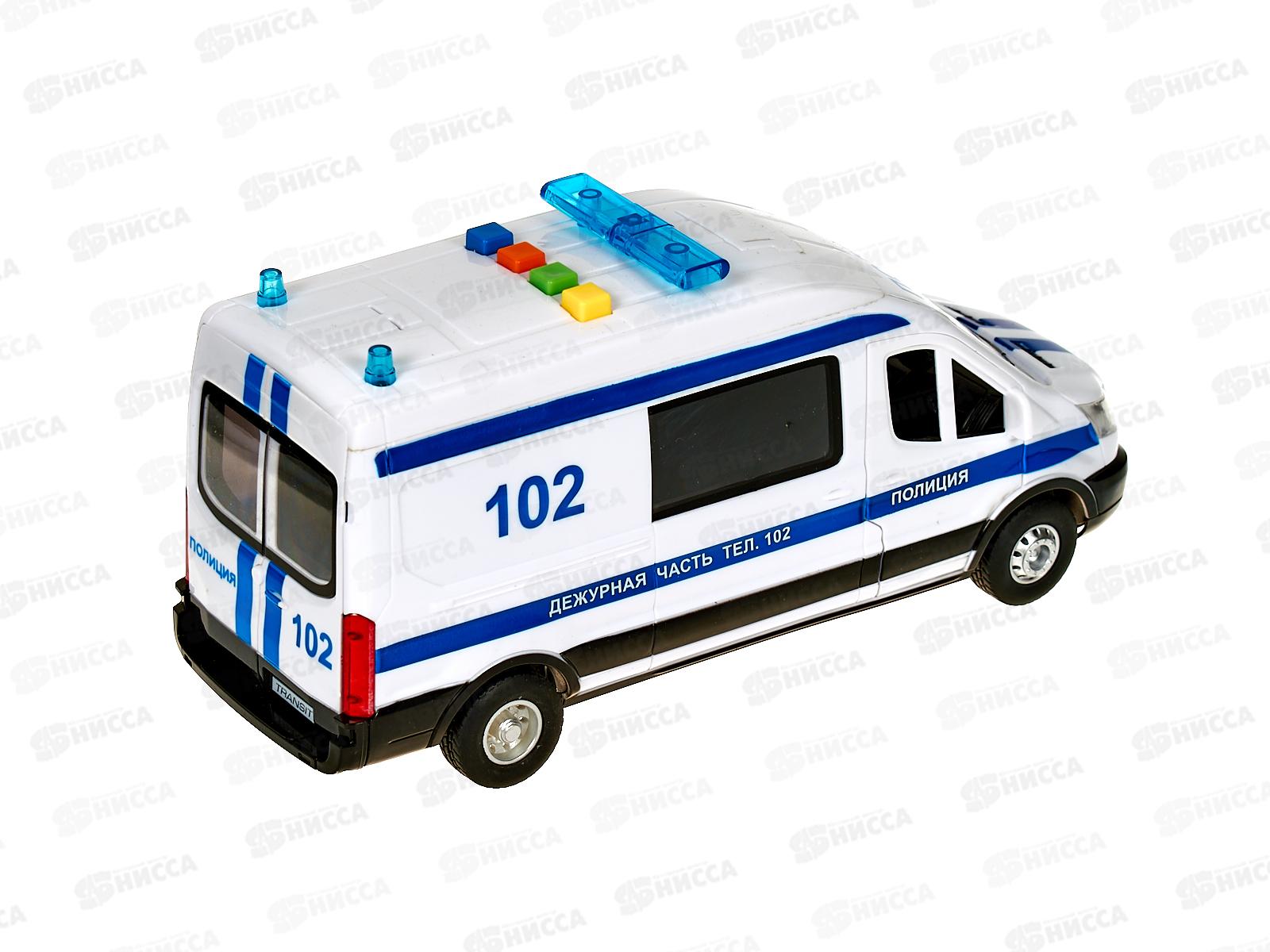 Машина &quotТЕХНОПАРК&quot пластиковая FORD TRANSIT Полиция, 22,5см, 380826