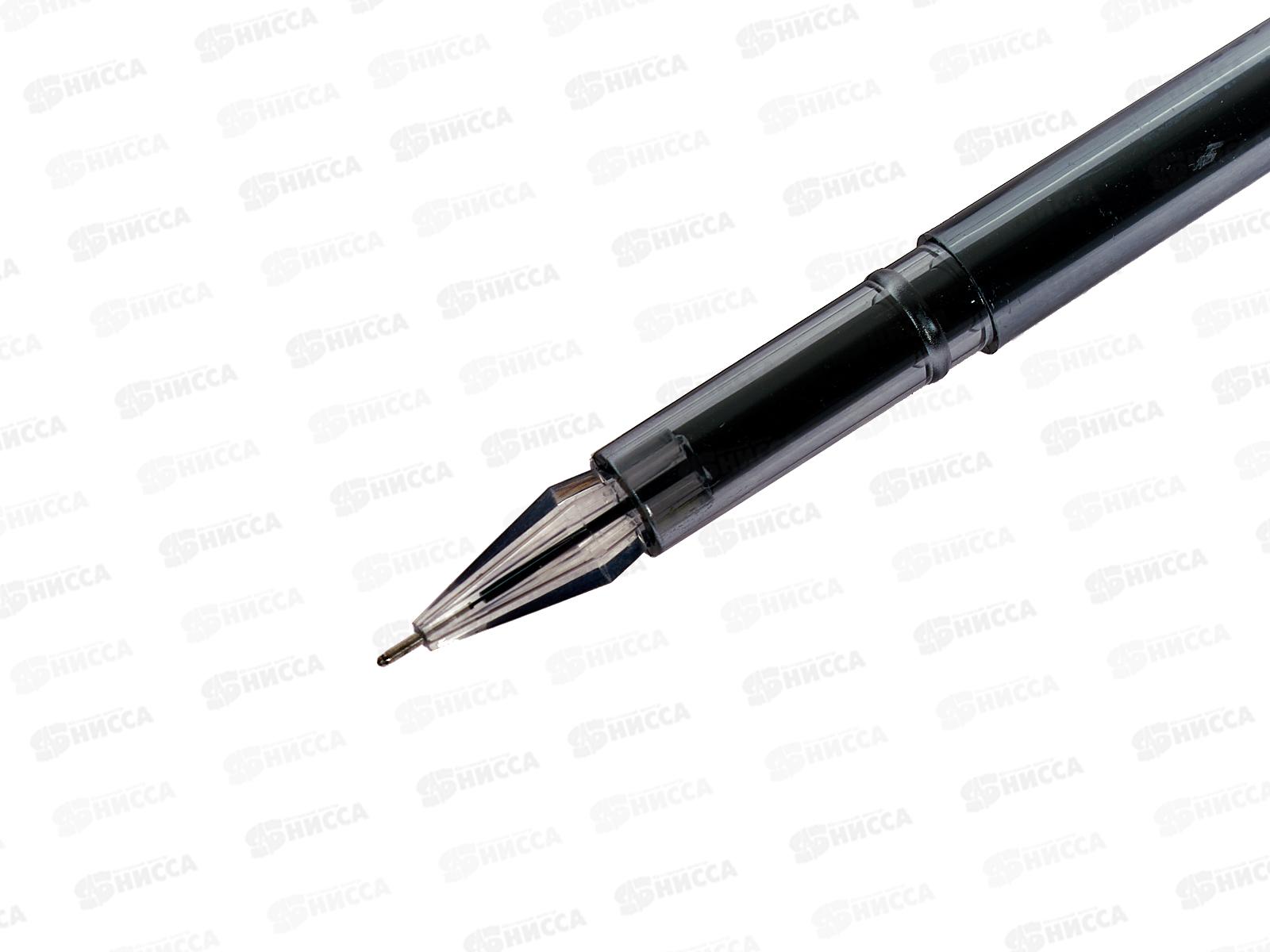 Ручка гелевая Alingar черная, Cristal 0.5мм, игла  АL2300 *12