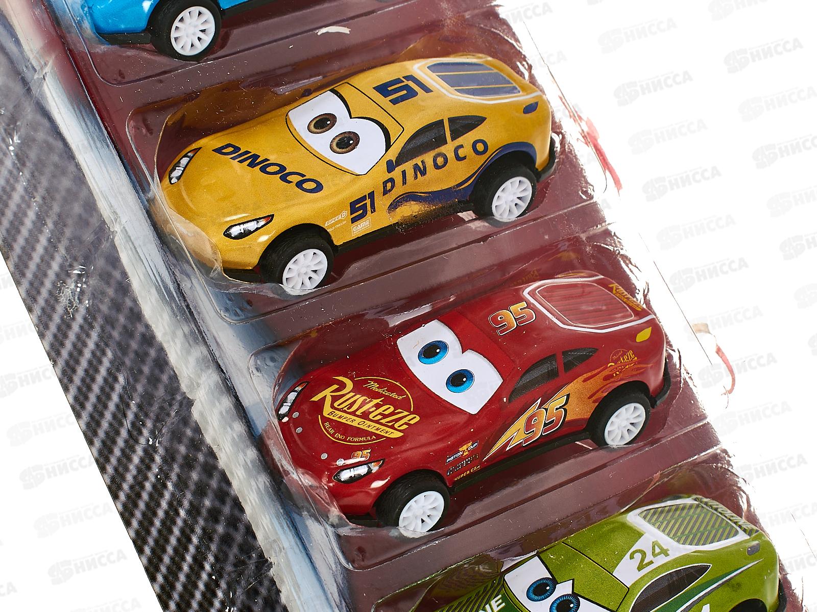 Машина &quotТЕХНОПАРК&quot металлическая тачки набор 7,5см, 4шт, RR-SET-65174-R, 380707