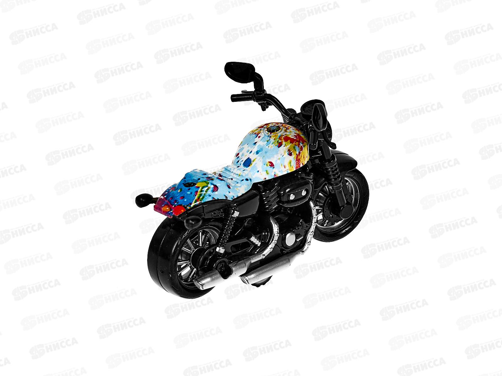 Машина &quotТЕХНОПАРК&quot металлическая Чоппер 9см, инерция, 2007С057-R, 380311