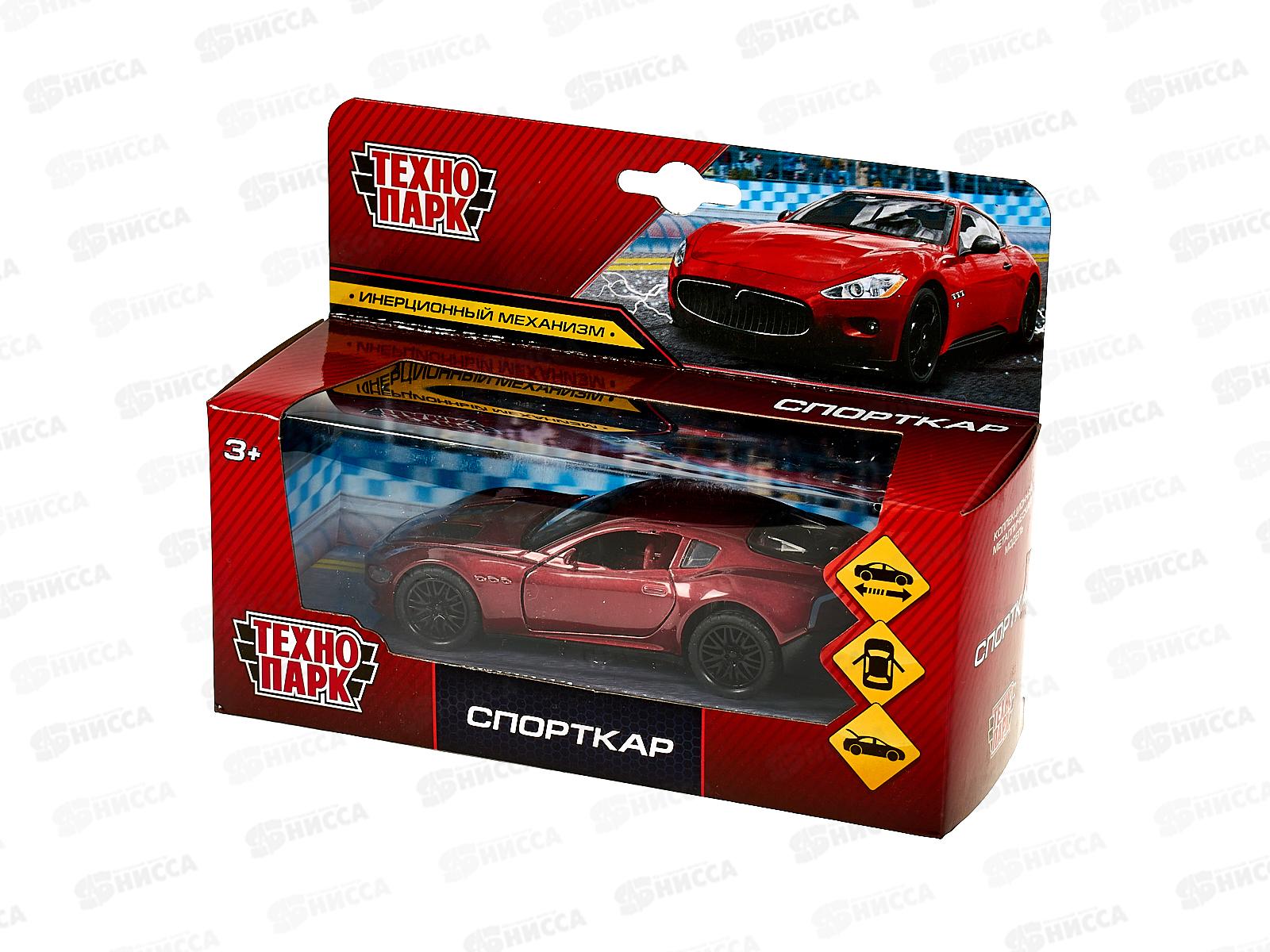 Машина &quotТЕХНОПАРК&quot металлическая Спорткар 12см, инерционная 2210С0142-R1, 379078