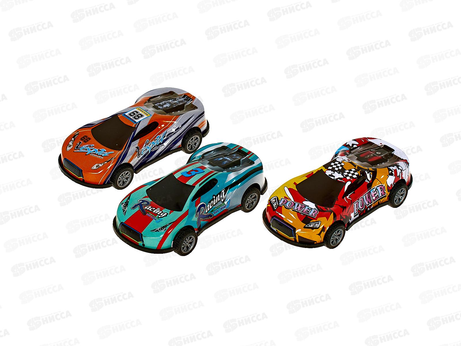 Машина &quotТЕХНОПАРК&quot металлическая ROAD RACING, 7,5см, 3шт, RR-SET-077-R,378862