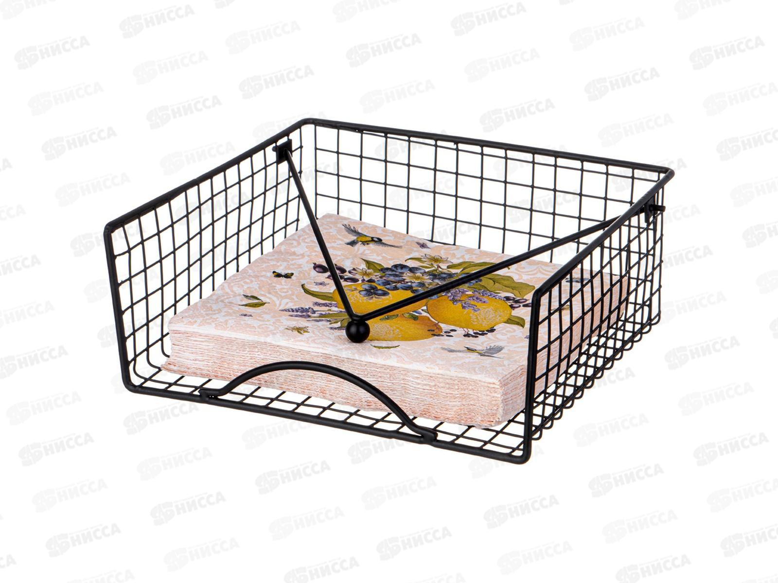 Салфетница Agness 16*19*8см Черная 917-128 *12