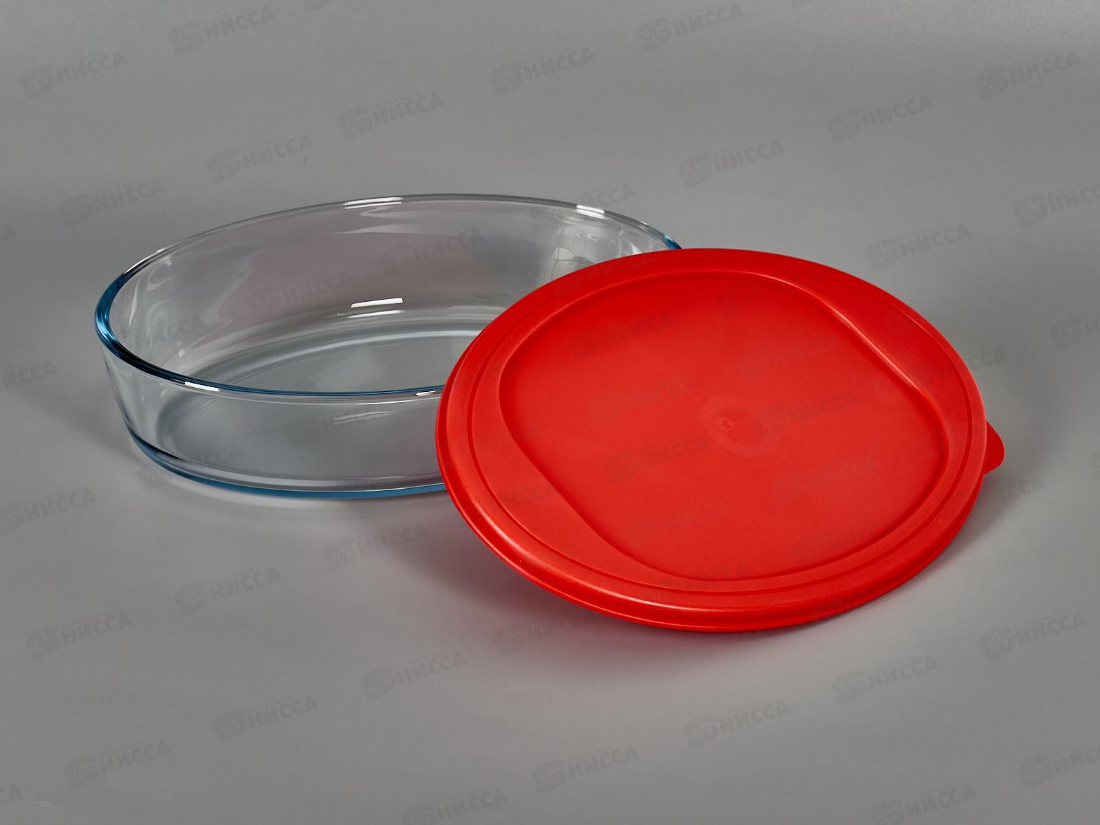 Форма для выпечки стекло с пластиковой крышкой SA-PT05-1600 1600мл