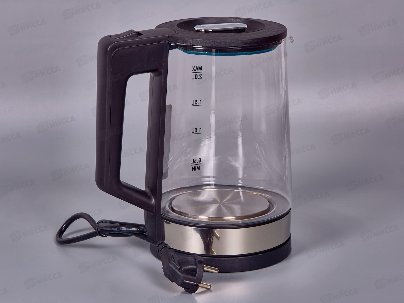 Чайник электрический HP-2700BK 2,0л стекло точеч подсв