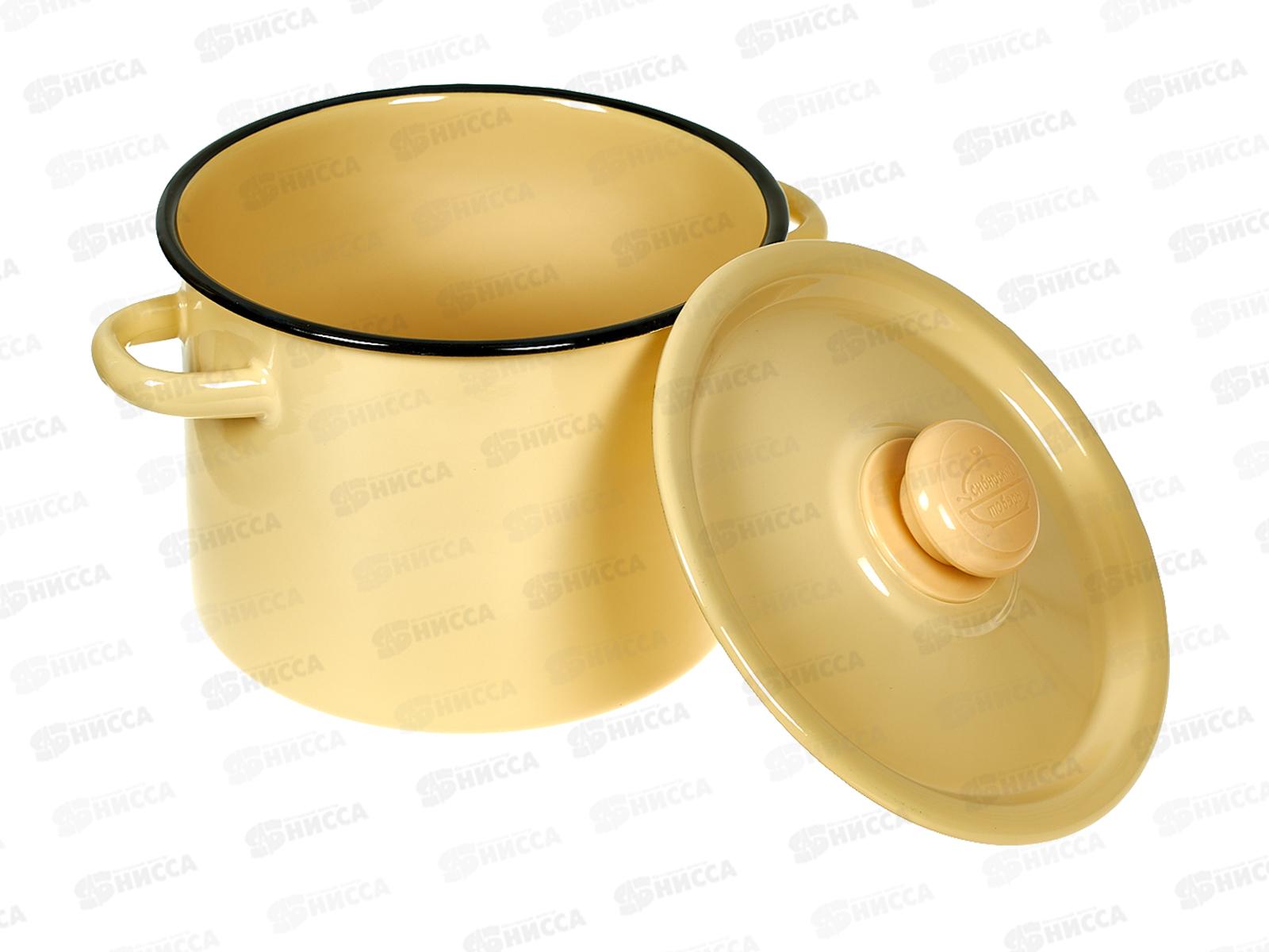 Кастрюля 3,5л цилиндрическая палевая с пластмассовой кнопкой С41612.ЗП *4