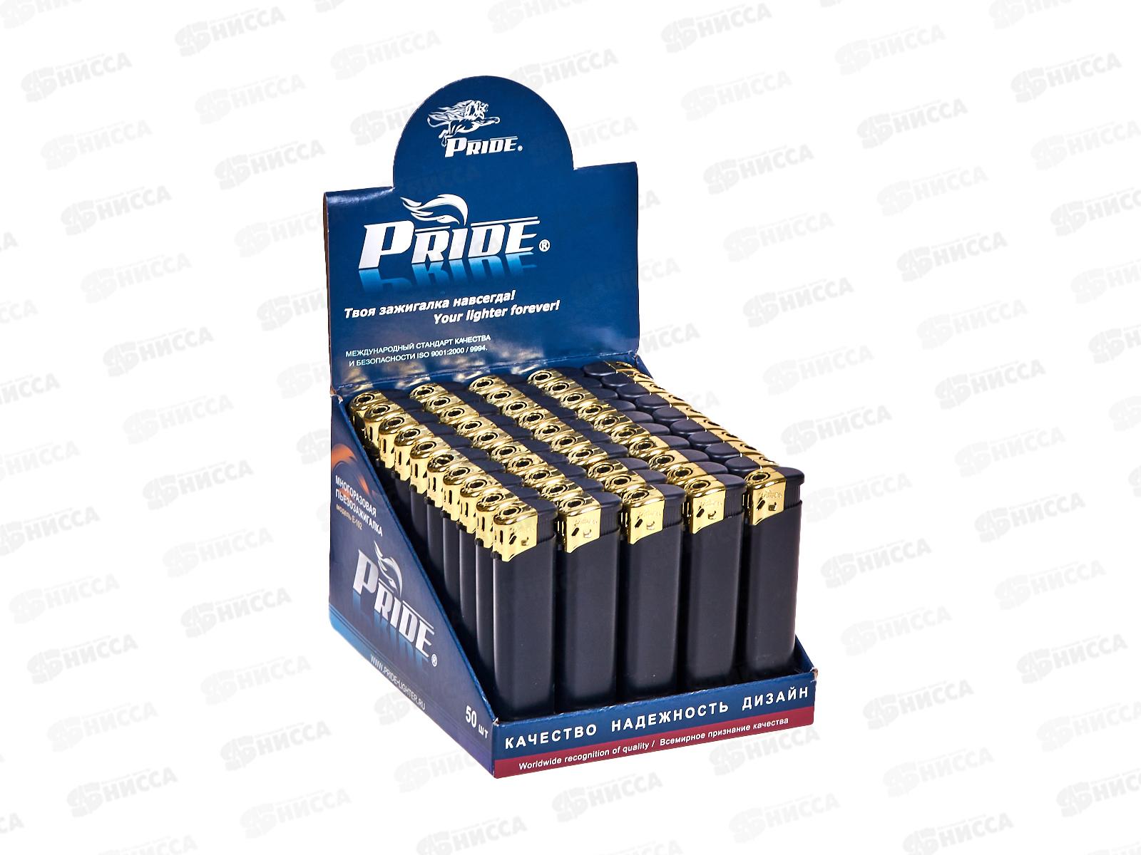 Зажигалка Pride E-102 Matt Black/Gold Cap 82041  *50