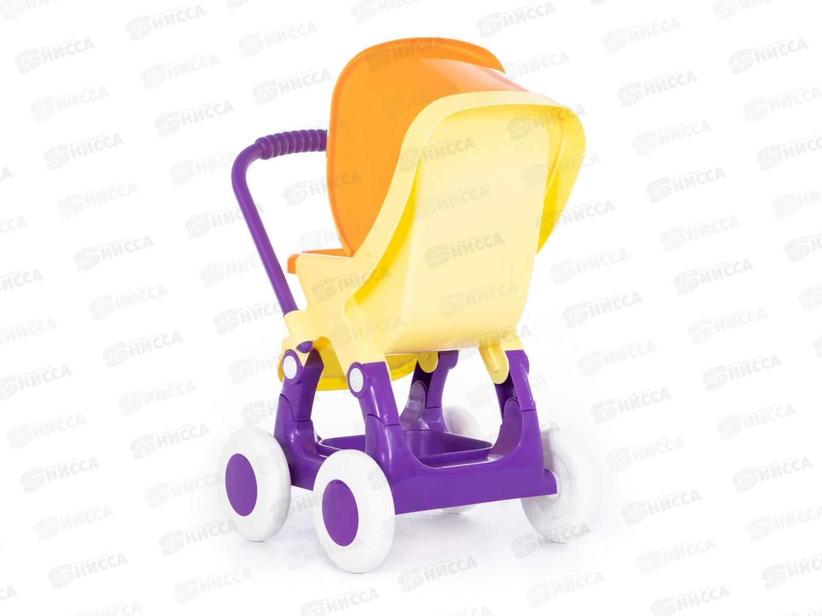 Коляска для кукол прогулочная &quotAlisa&quot 4-х колёсная (жёлтая) 95237 в пакете