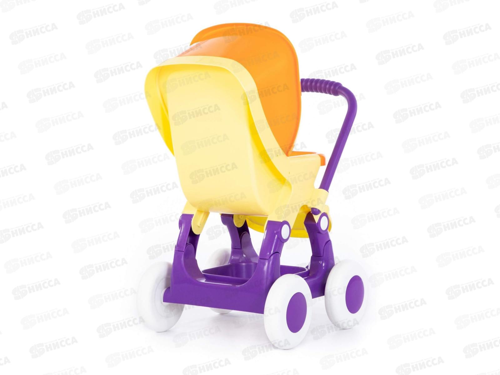 Коляска для кукол прогулочная &quotAlisa&quot 4-х колёсная (жёлтая) 95237 в пакете