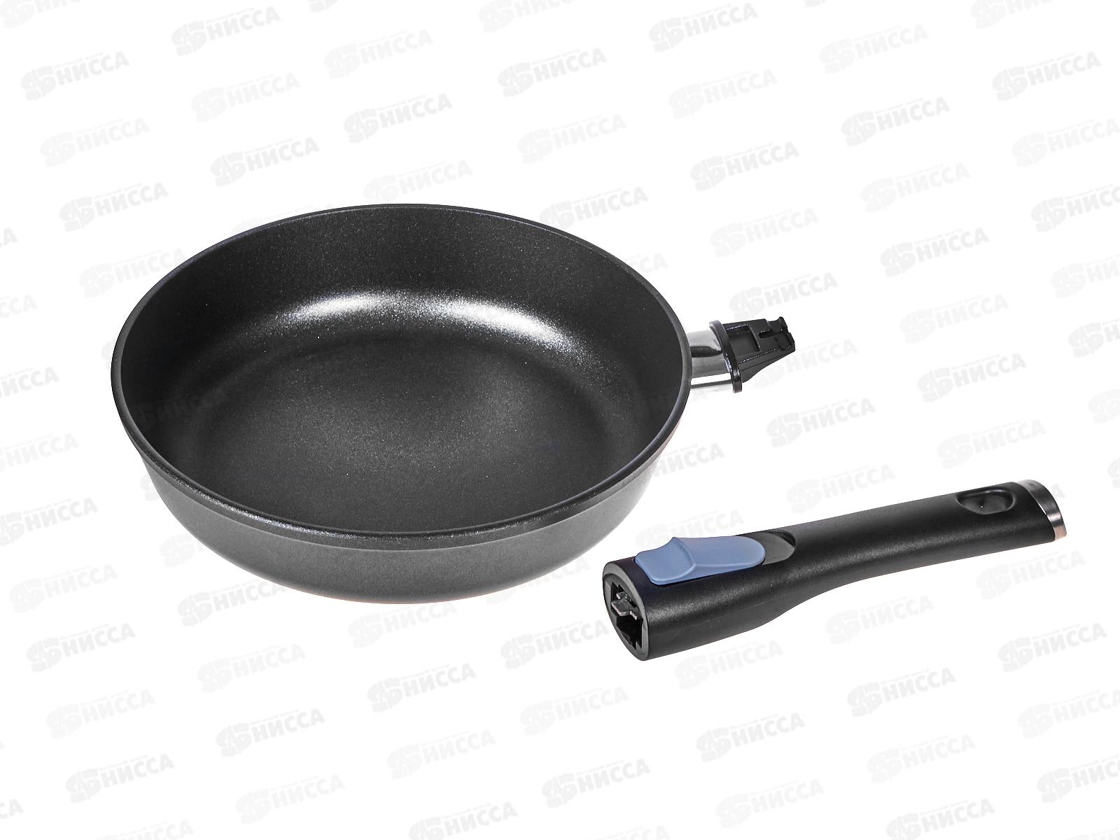 Сковорода 22см ПР литая (полимер-керамика) со съемной ручкой 9022