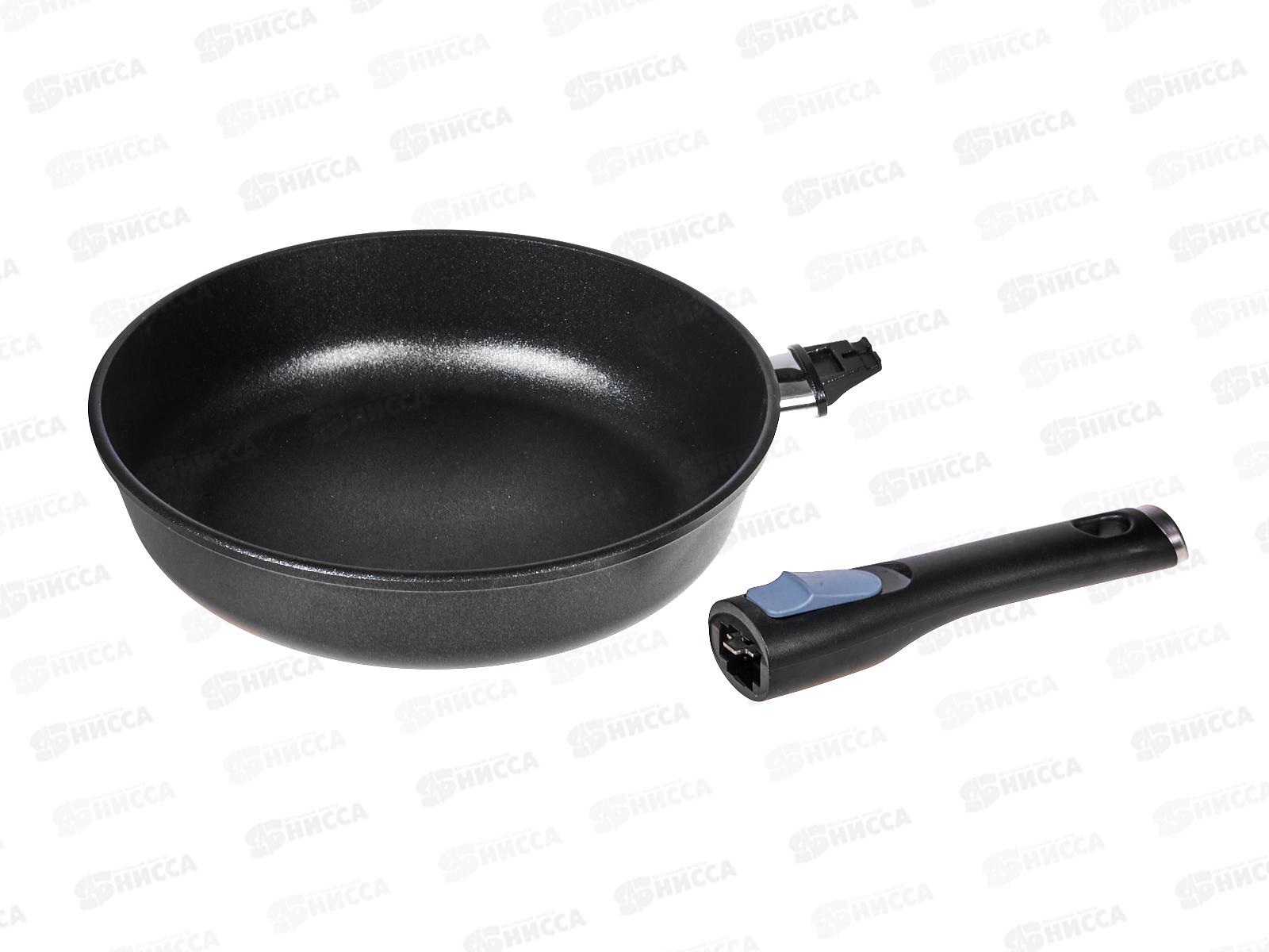 Сковорода 24см ПР литая (полимер-керамика) со съемной ручкой 9024