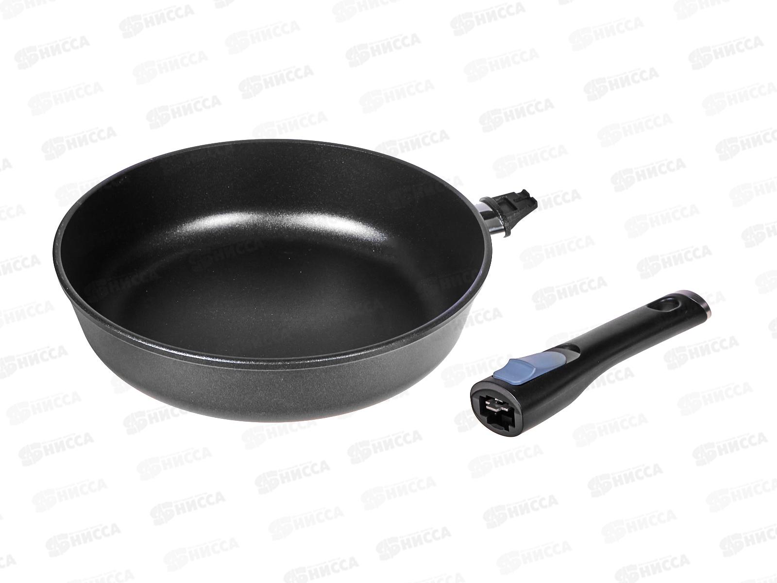 Сковорода 26см ПР литая (полимер-керамика) со съемной ручкой 9026