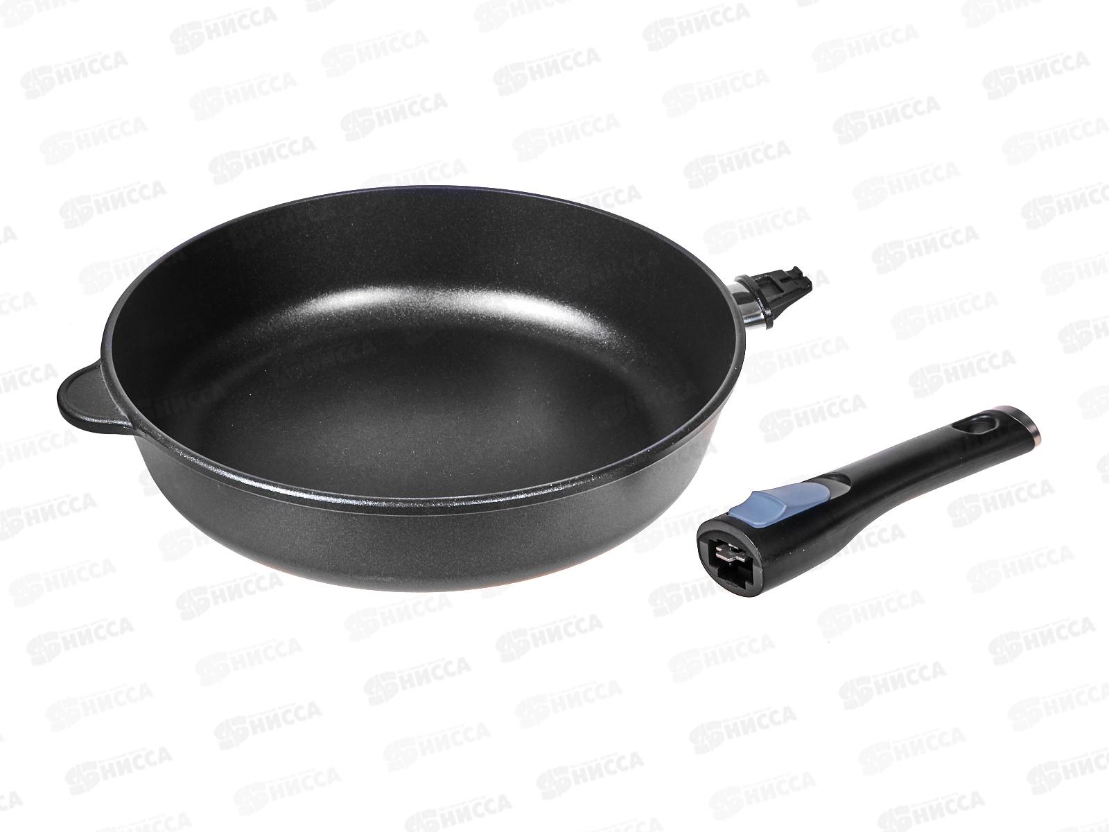 Сковорода 28см ПР литая (полимер-керамика) со съемной ручкой 9028