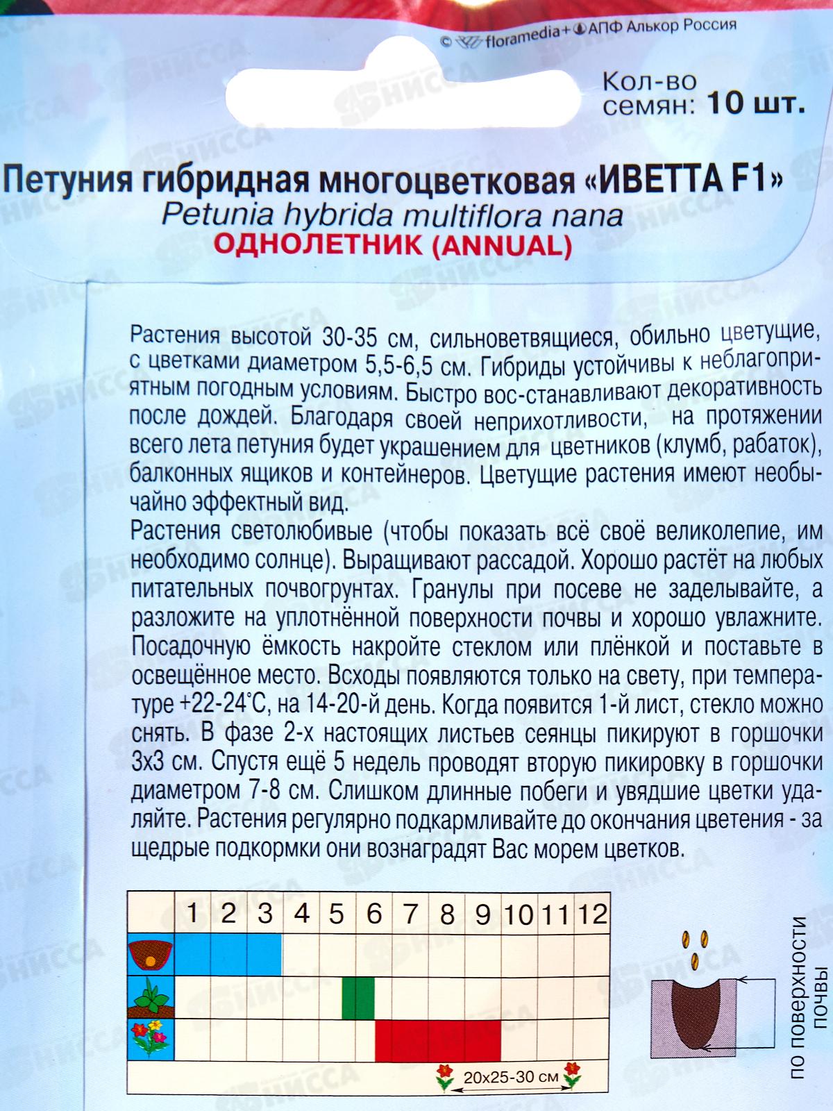 Петуния Иветта мн-цв F1 10шт *10  АРТ +
