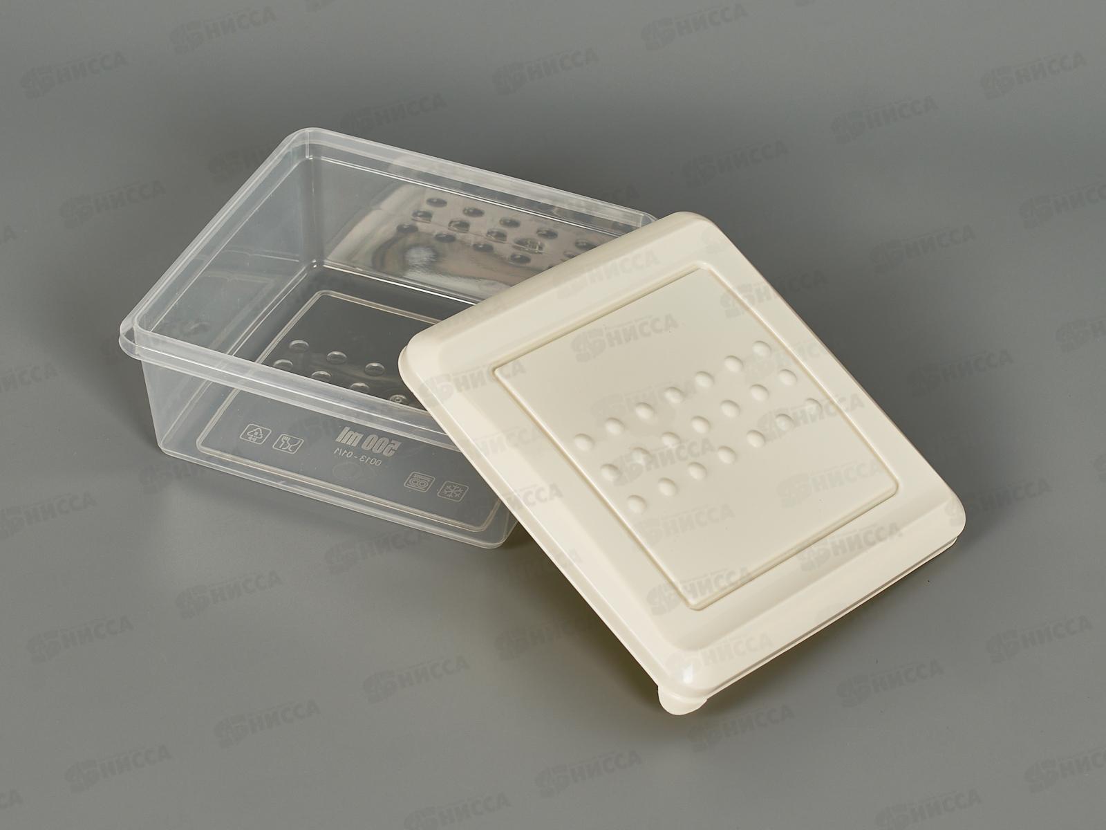 Контейнер для продуктов &quotAsti&quot квадратный 0,5л светло-бежевый 221100325/01 *26