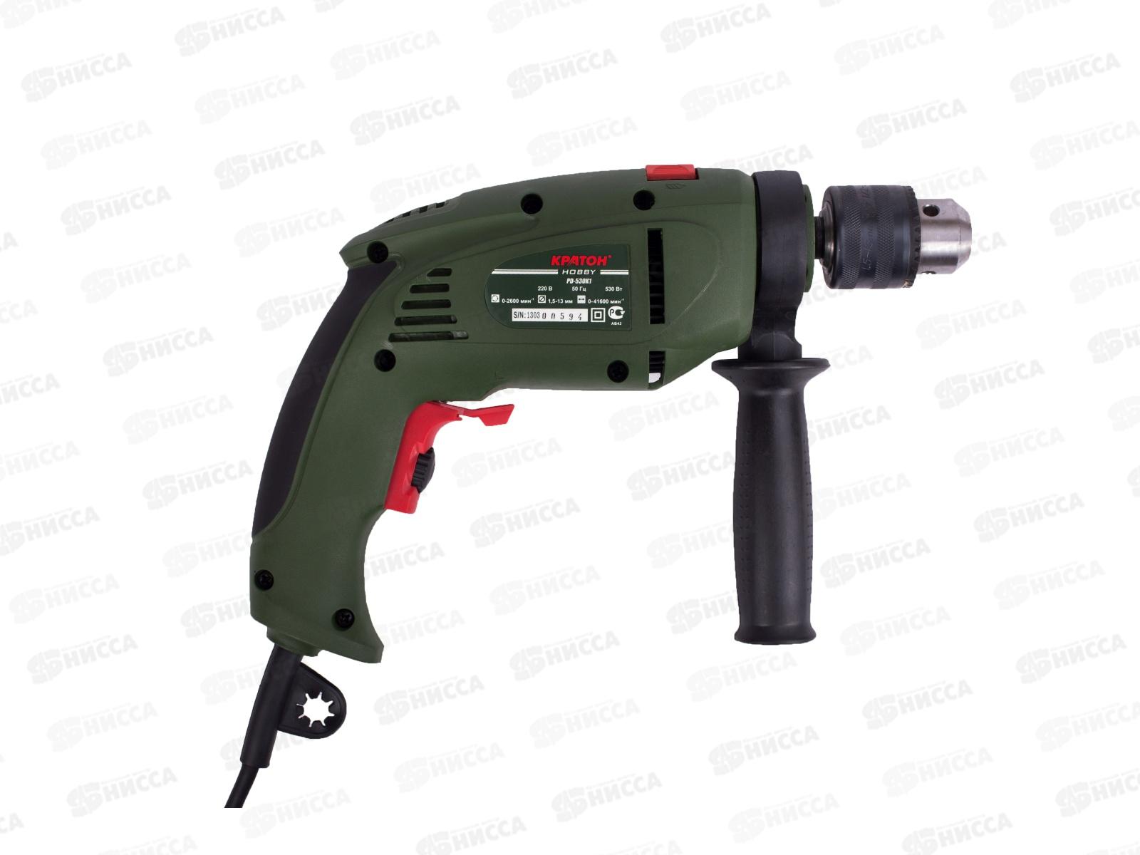 Дрель ударная  530Вт, патрон 1.5-13мм, Кратон, PD-530К1  *4