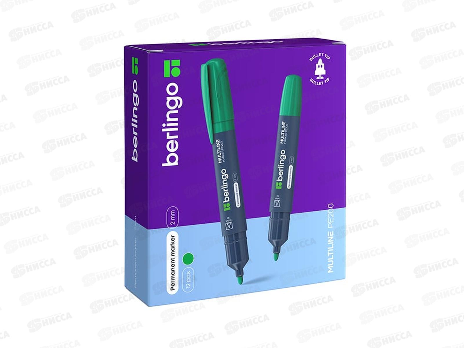Маркер Berlingo PE200 зеленый,2мм РМ6101*12