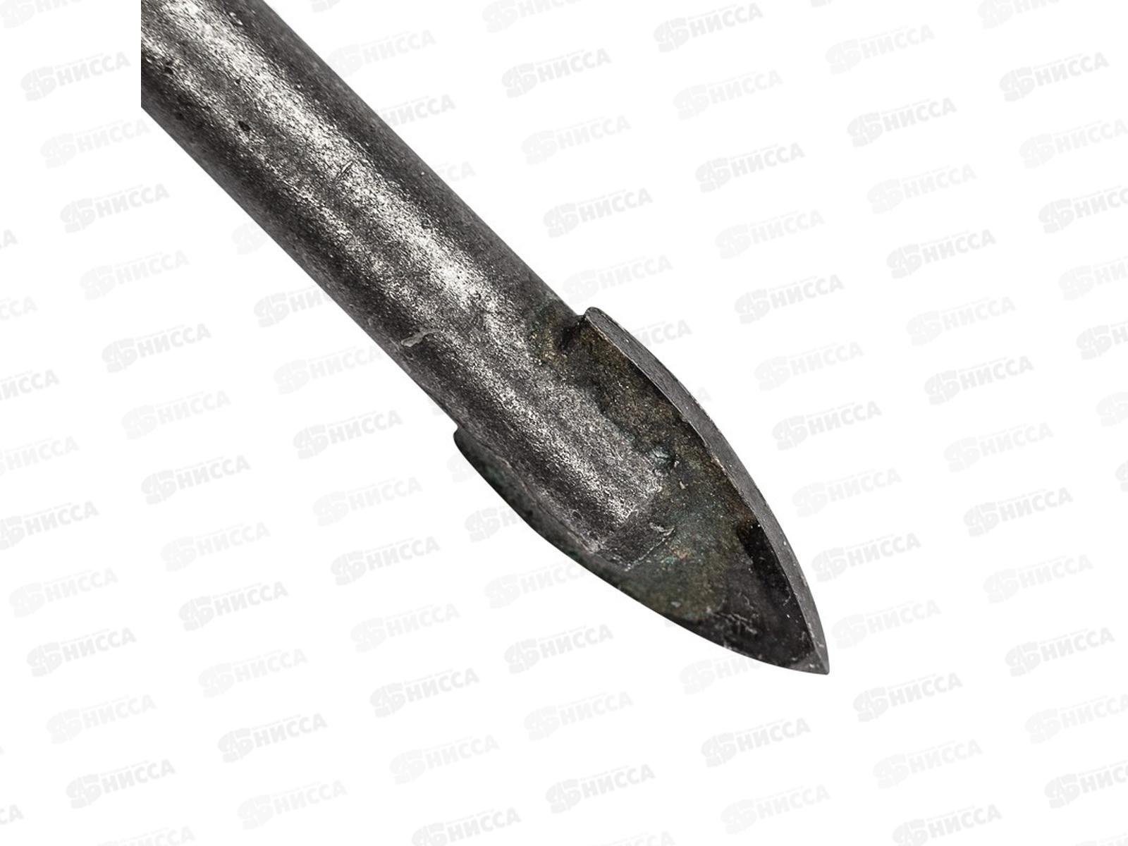 Сверло по стеклу и керамике  8мм, 2 грани, цилиндрический хвостовик Kranz, KR-12-6805