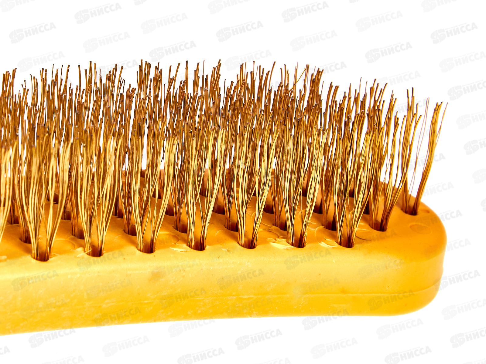 Щетка по металлу с пластиковой ручкой, 5 рядов, 260мм KRANZ, KR-91-1256