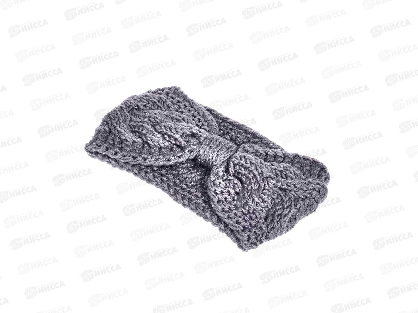 Повязка на голову цветная вязаная шерсть №6606