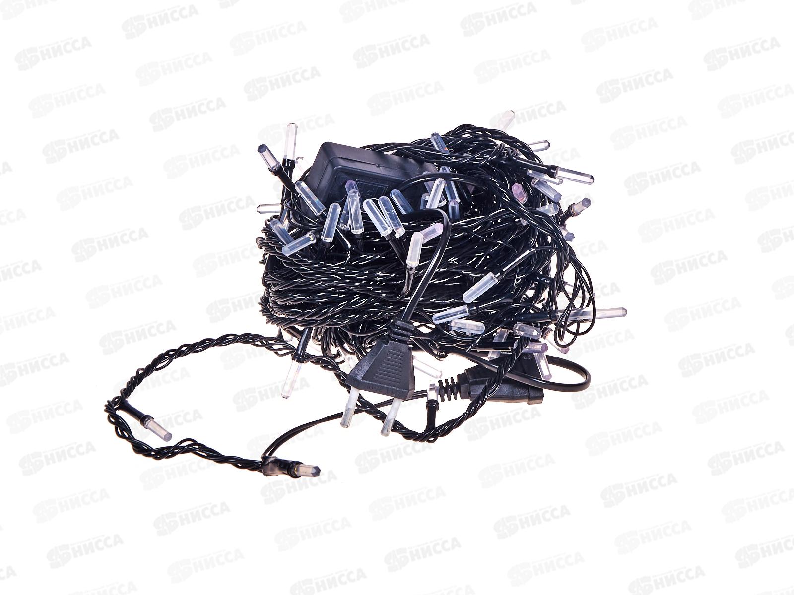 Гирлянда 9,5м Кристаллы 100LED 8 режимов  мульти 129-038