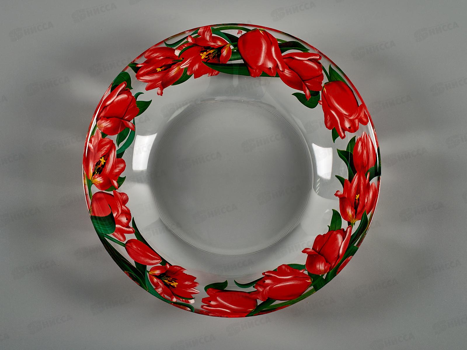 Тарелка суповая 887/1-Д Тюльпаны d-21см глубокая