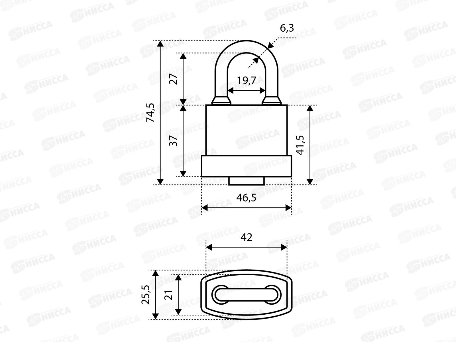 Замок навесной Аллюр ВС1Ч-374П *24 6 775