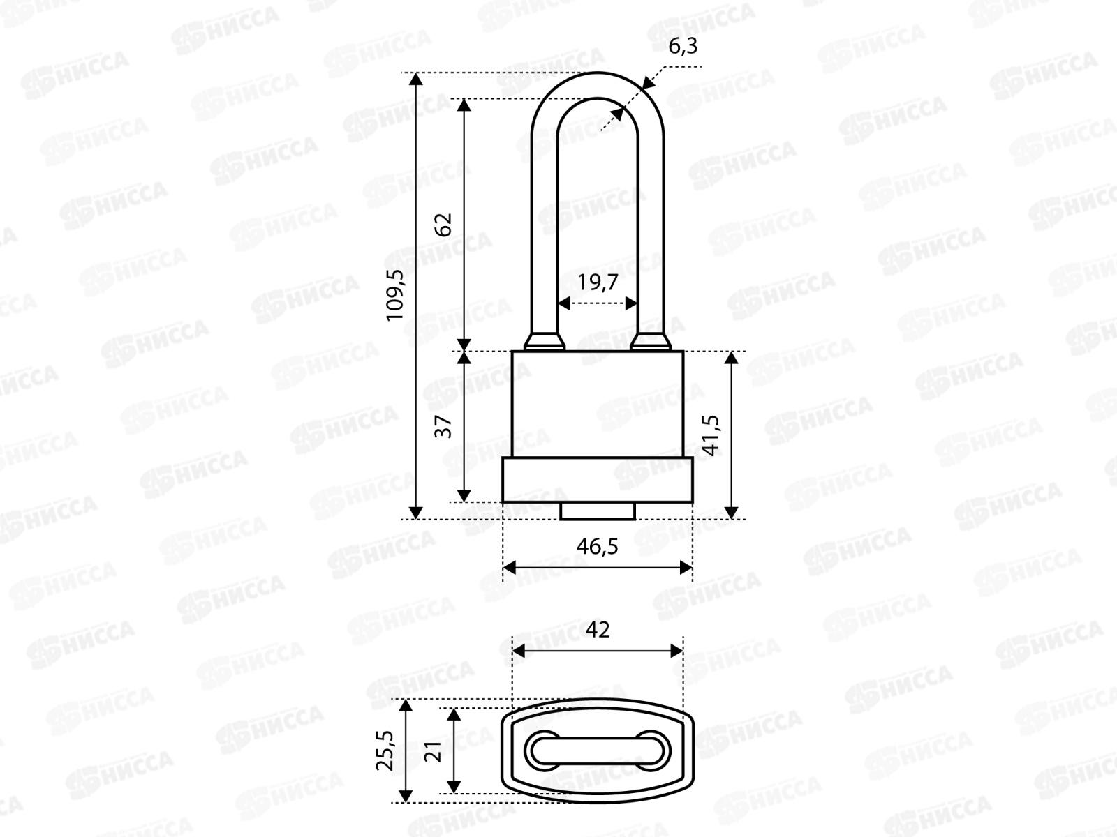Замок навесной Аллюр ВС1Ч-374ПД *24 7 830