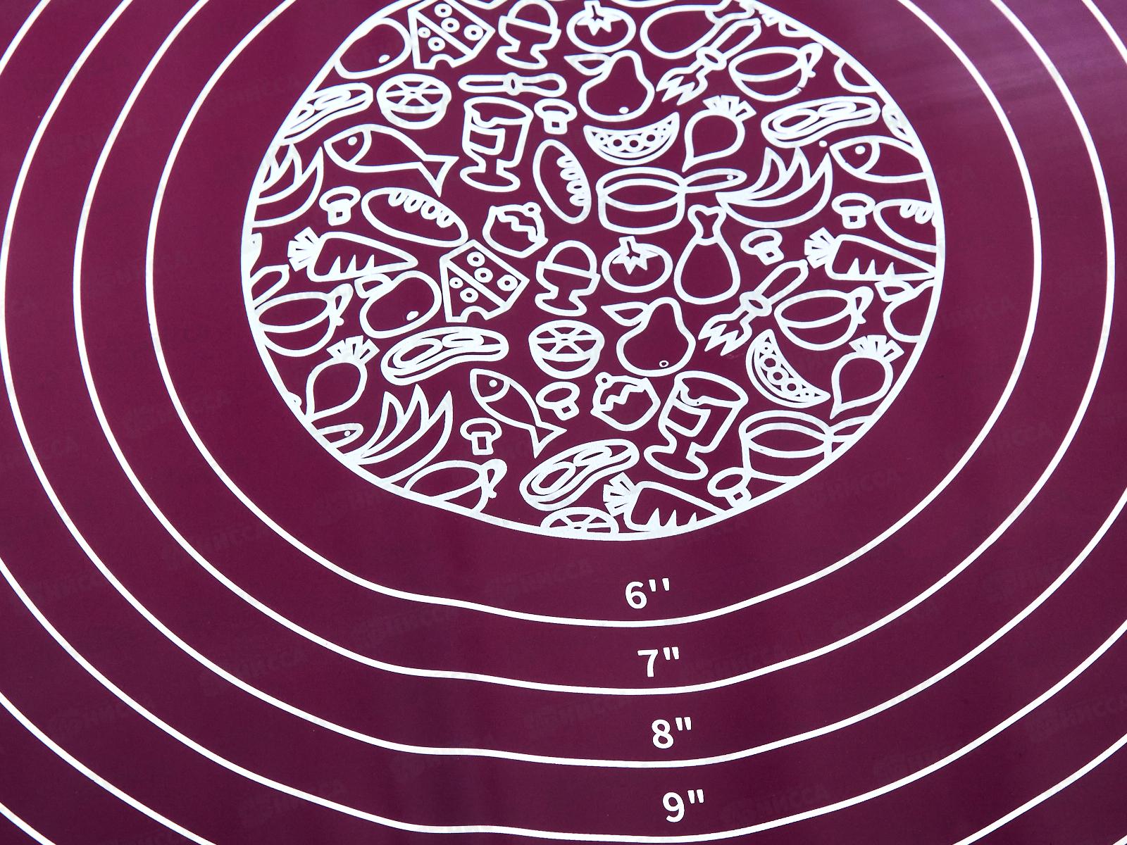 Коврик для раскатки выпечки теста 40*50см силиконовый 6001-41