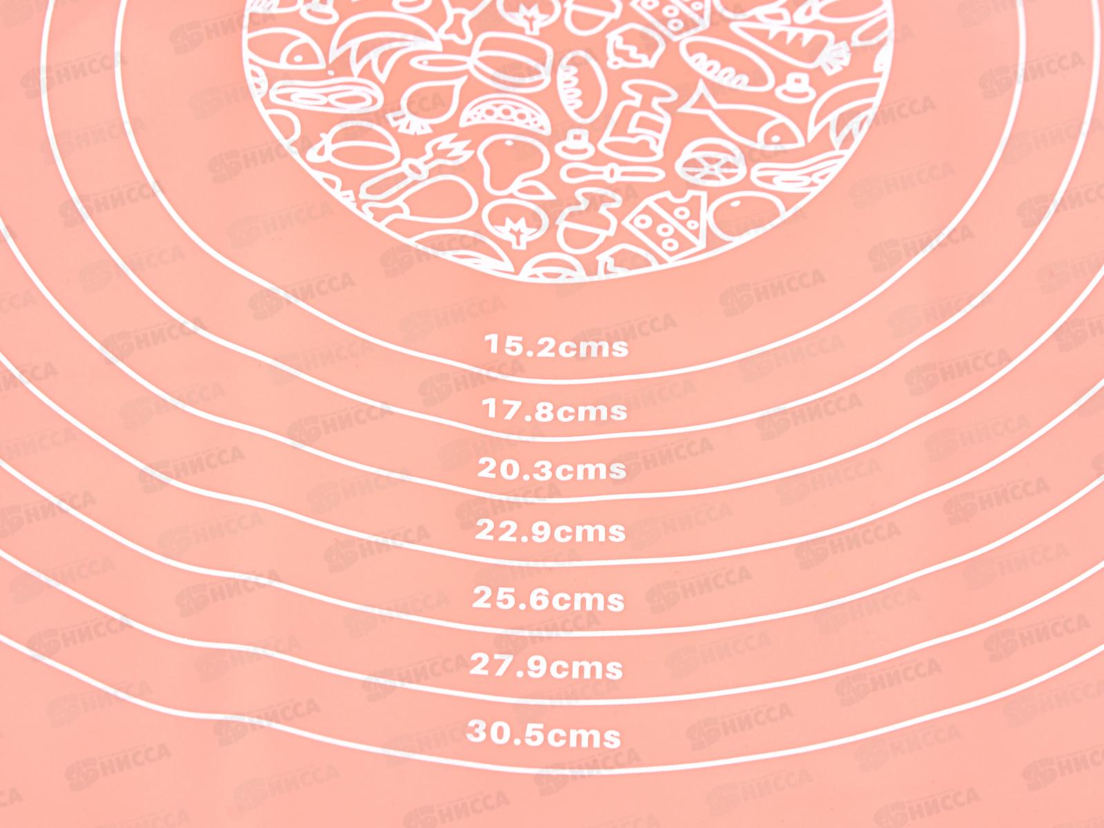Коврик для раскатки выпечки теста 40*60см силиконовый 6001-42