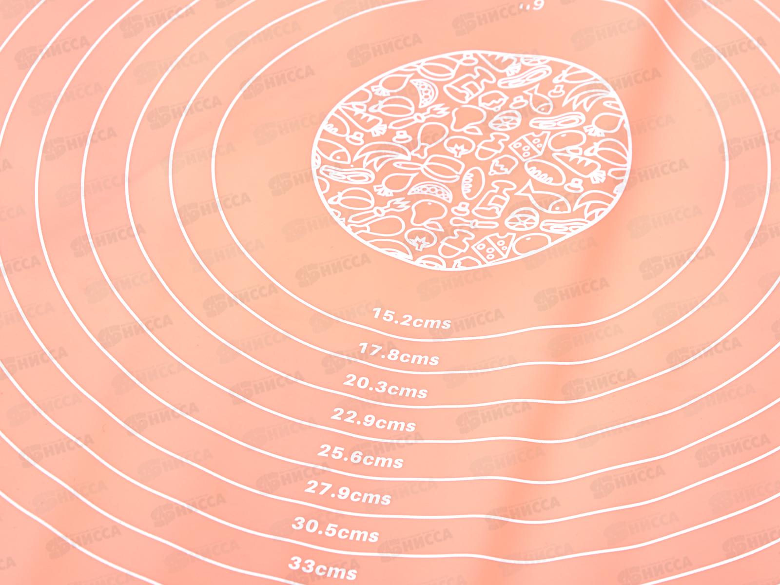 Коврик для раскатки выпечки теста 45*65см силиконовый 6001-43