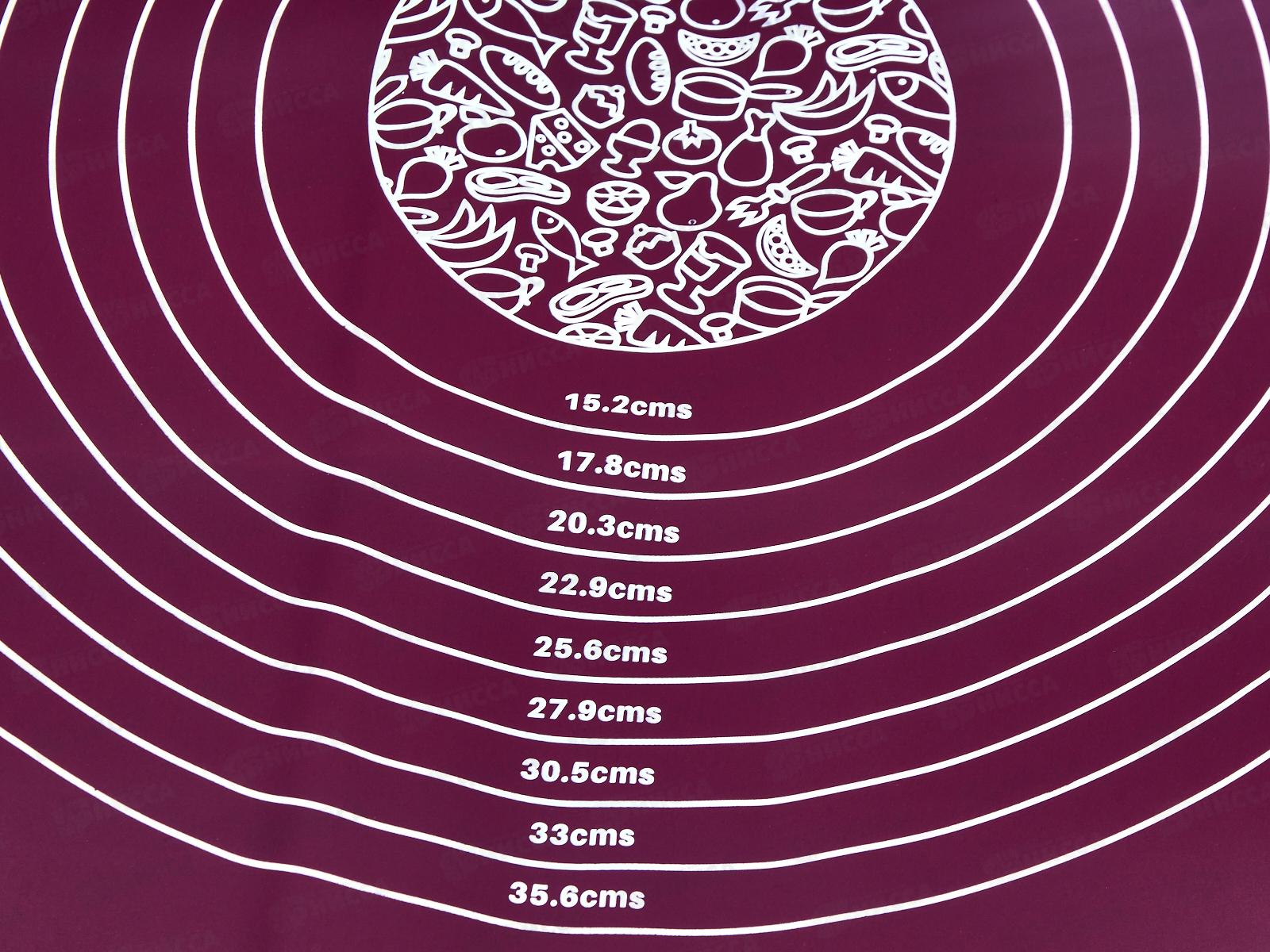 Коврик для раскатки выпечки теста 50*70см силиконовый 6001-44