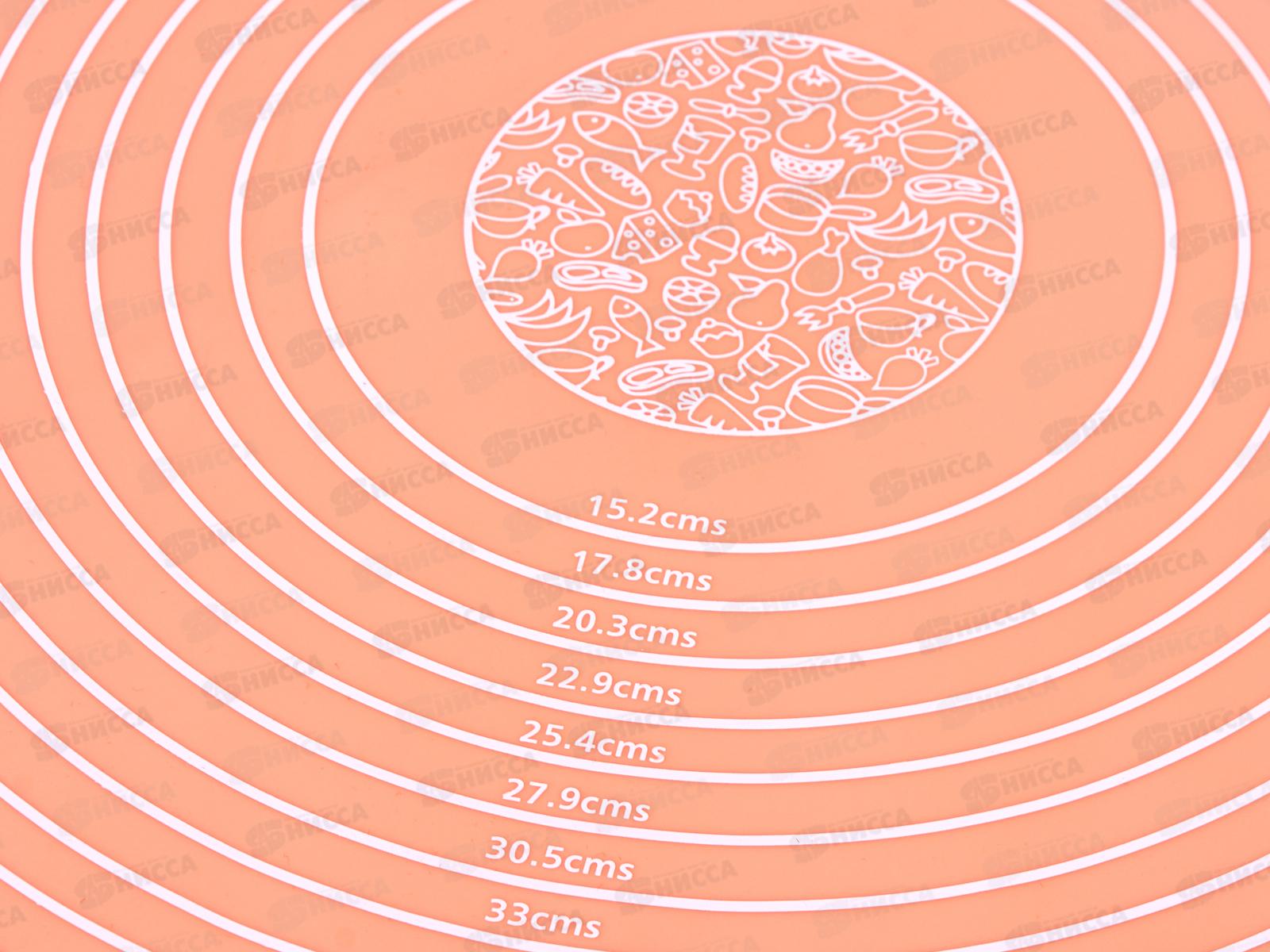 Коврик для раскатки выпечки теста 60*80см силиконовый 6001-46