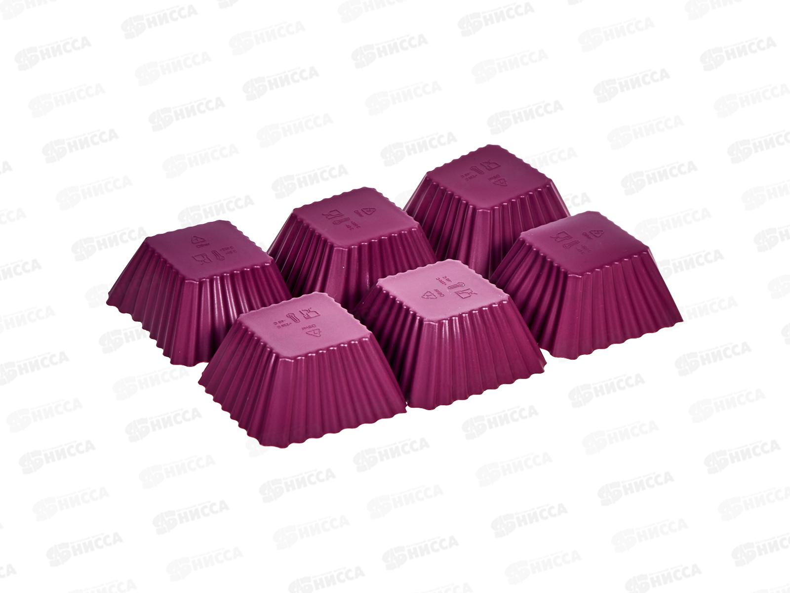 Набор силиконовых формочек для выпечки 6шт 7,5*7,5*3,5см 6001-29