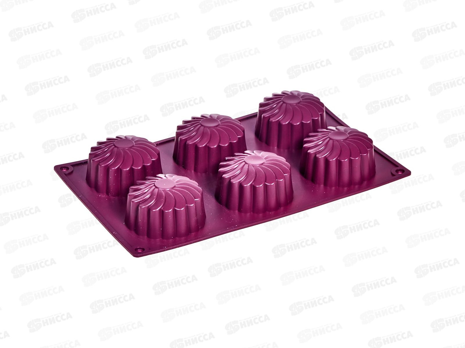 Форма силиконовая  для выпечки 6ячеек 28*17*3см 6001-06 *10