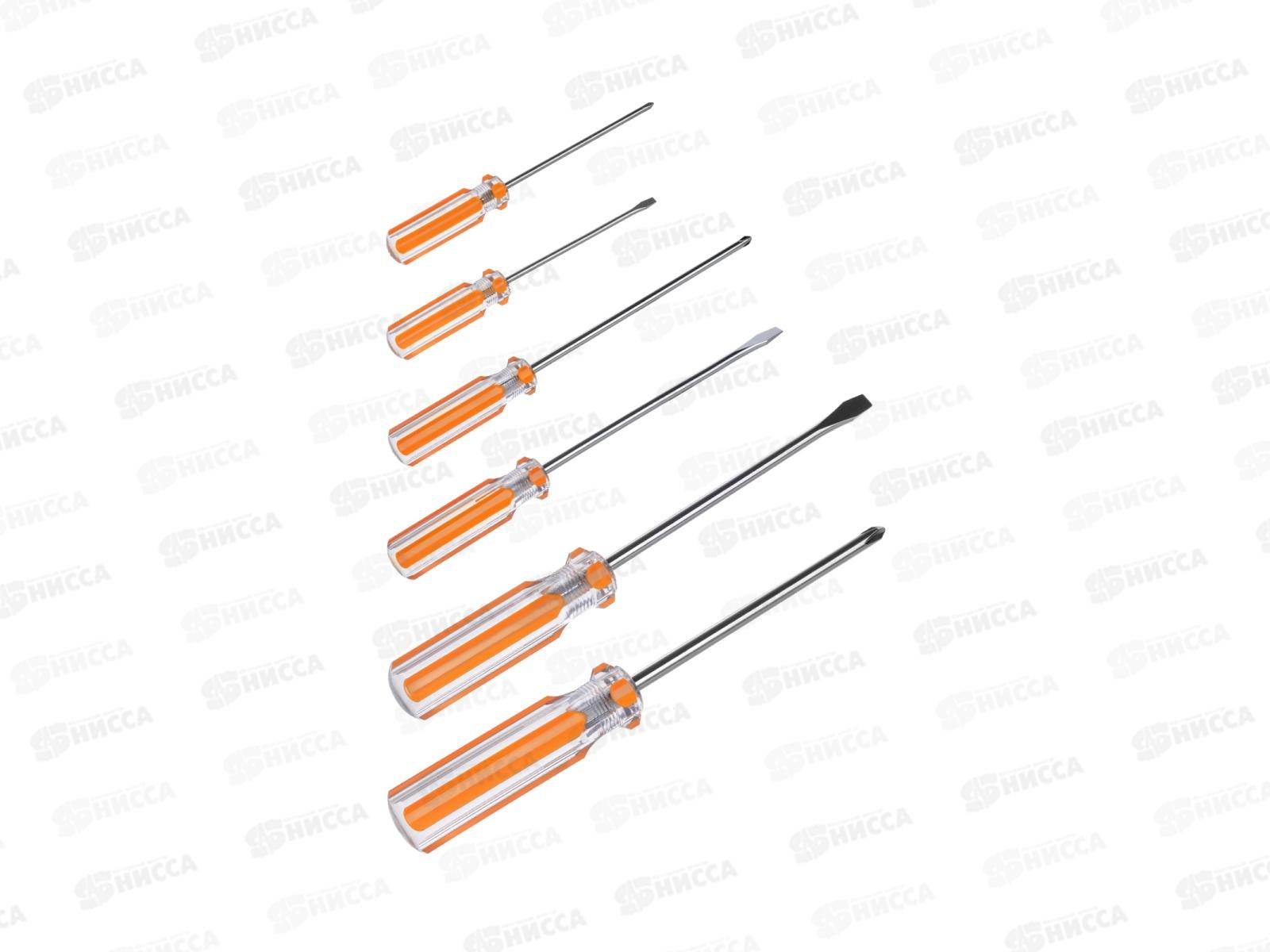 Набор отверток 6шт SL3*75,5*100,6*150 PH0*75,2*100,2*150 TDM Гран 0102