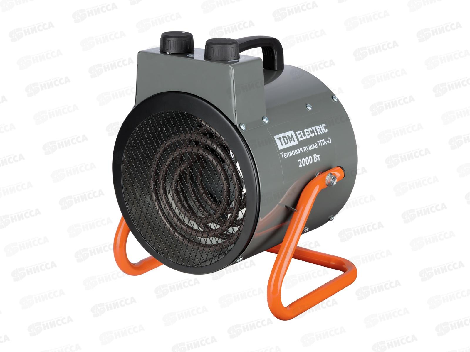 Тепловая пушка ТПК-О в круглом корпусе 2 кВт терморегулятор TDM, 0109