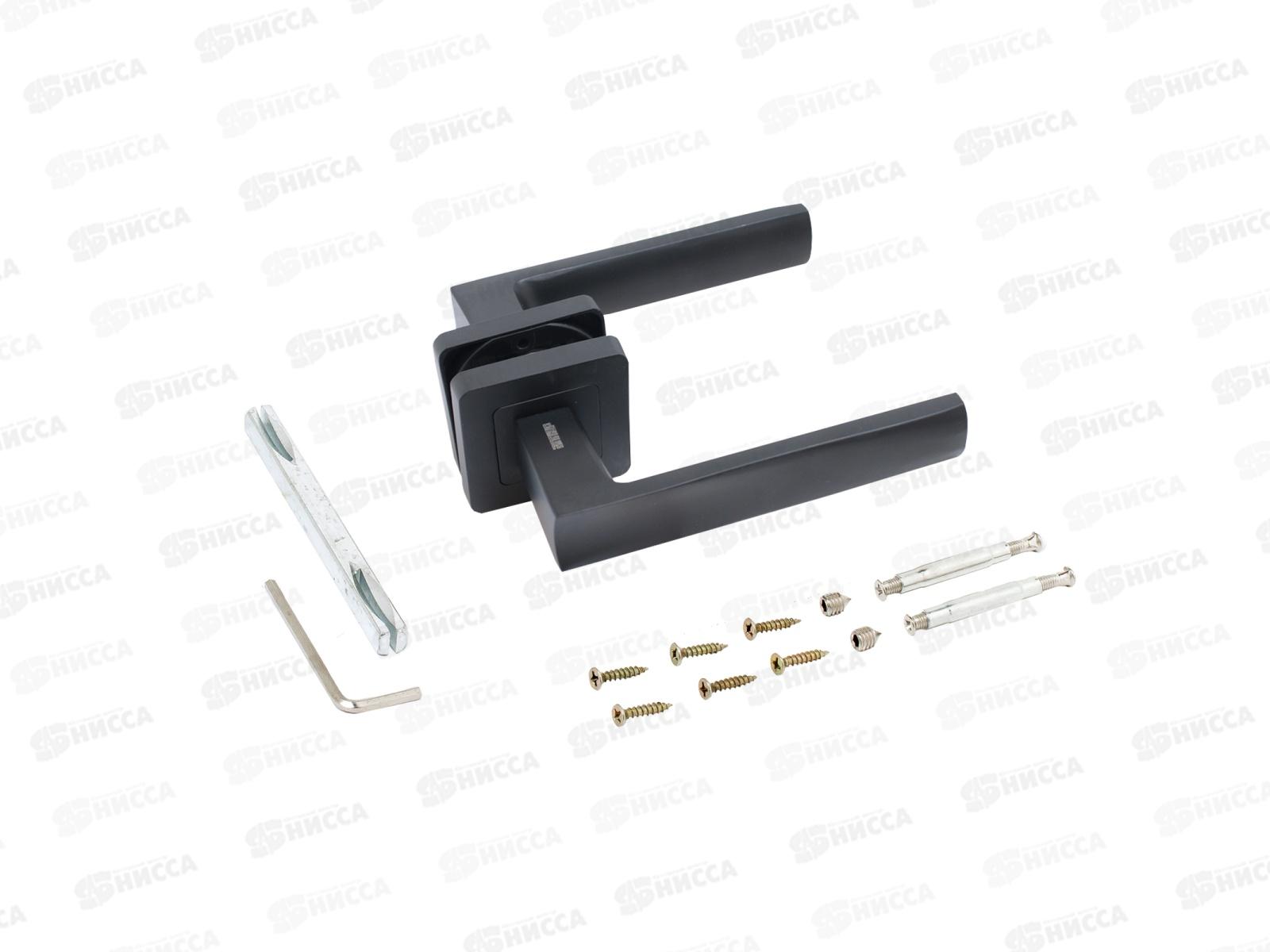 Ручки для дверей Аллюр Коломбо BL/BL мат черный (компл) 23150*20 192