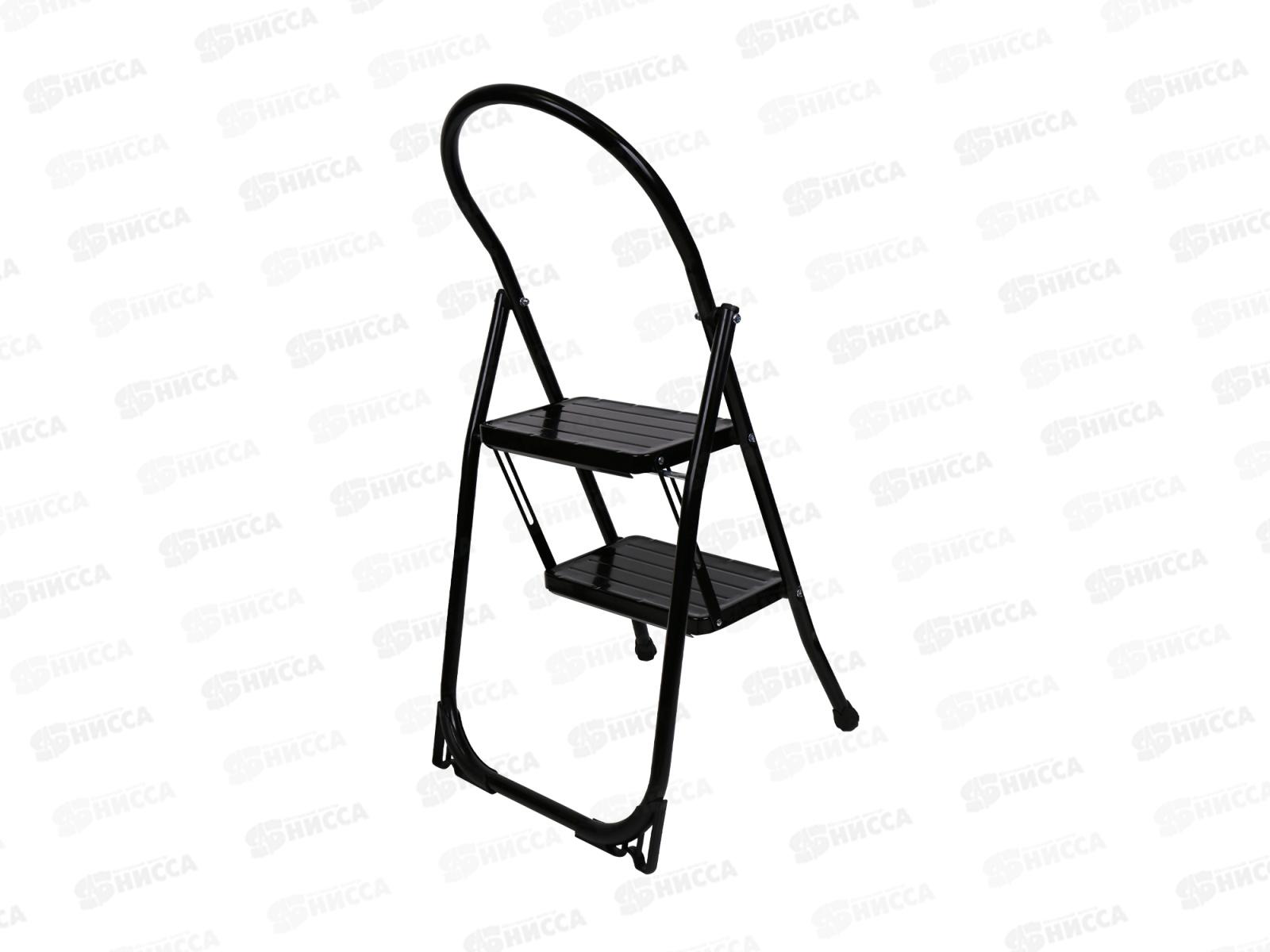 Стремянка с широкими ступенями СМШ2/Ч черный