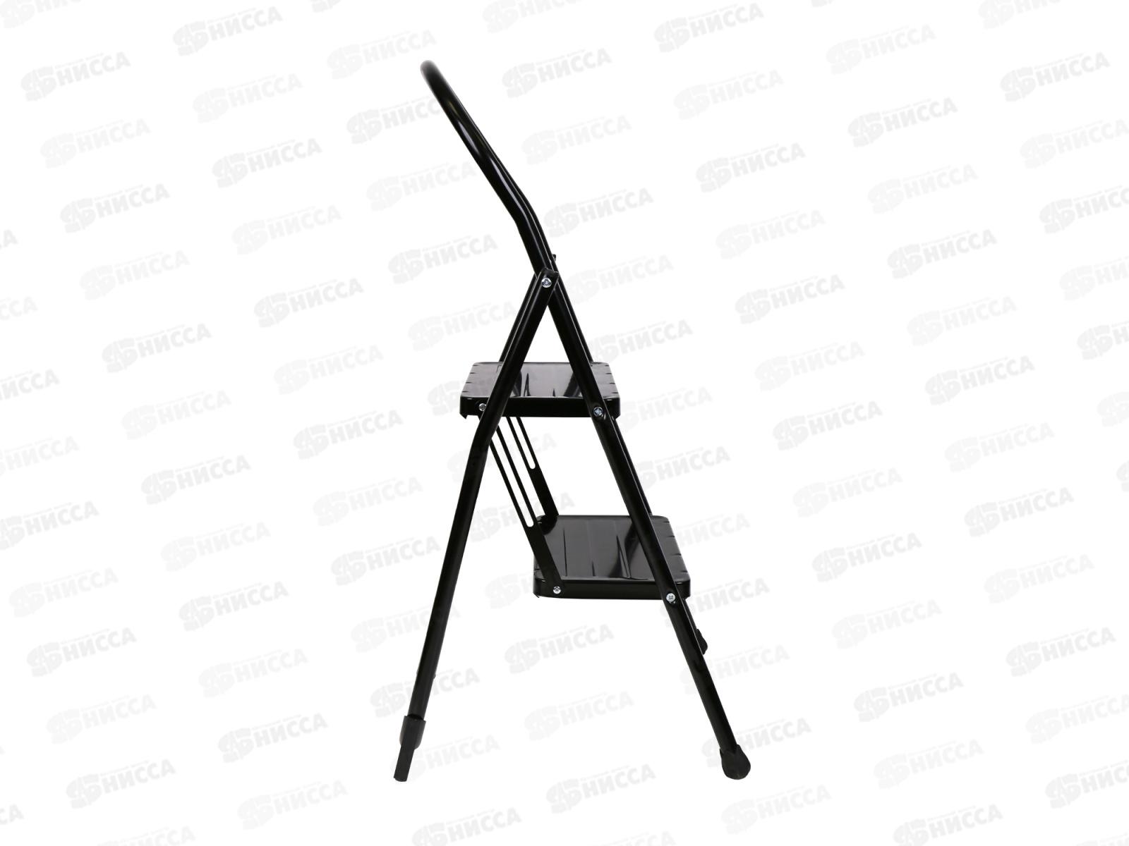 Стремянка с широкими ступенями СМШ2/Ч черный