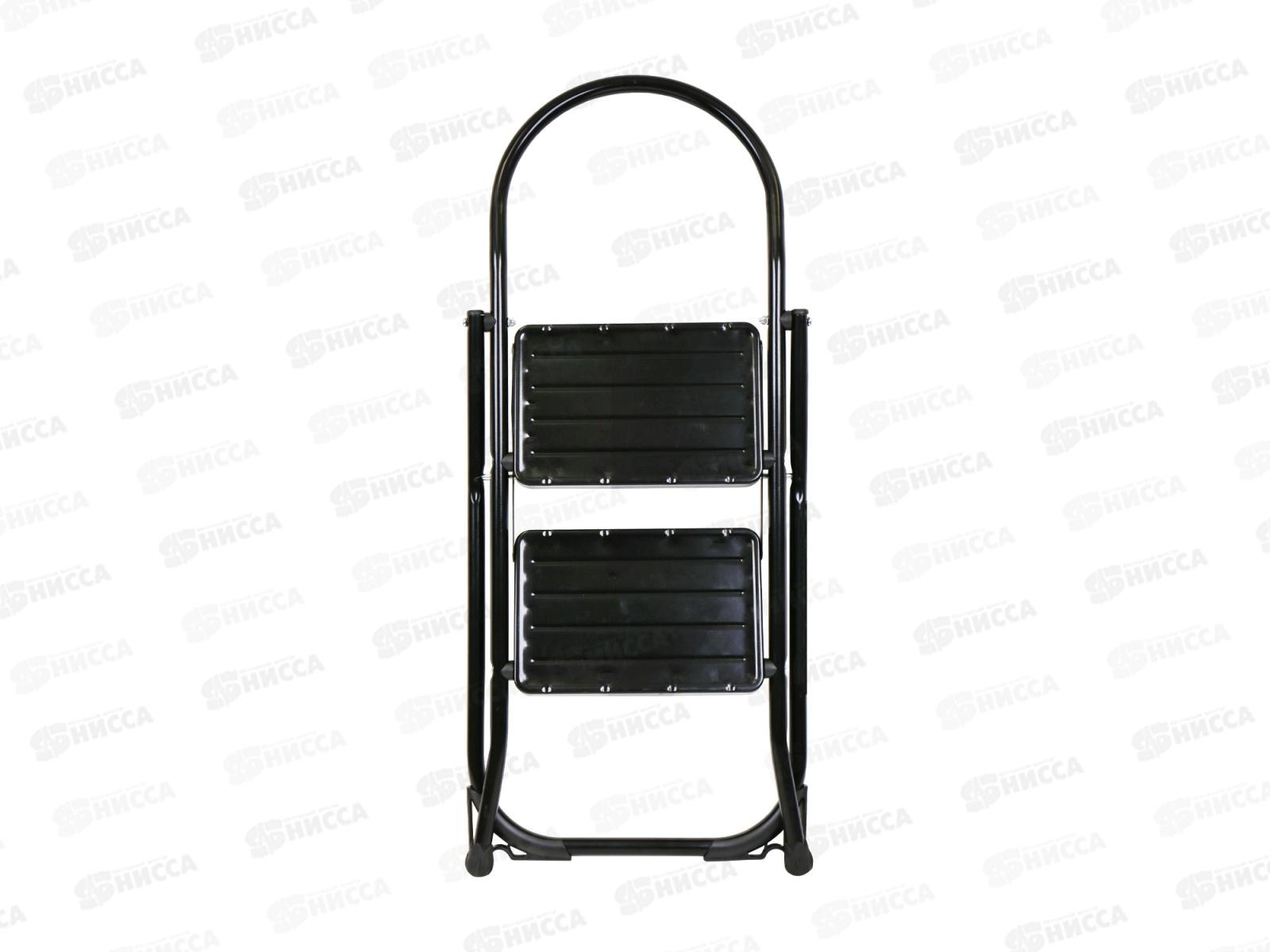 Стремянка с широкими ступенями СМШ2/Ч черный