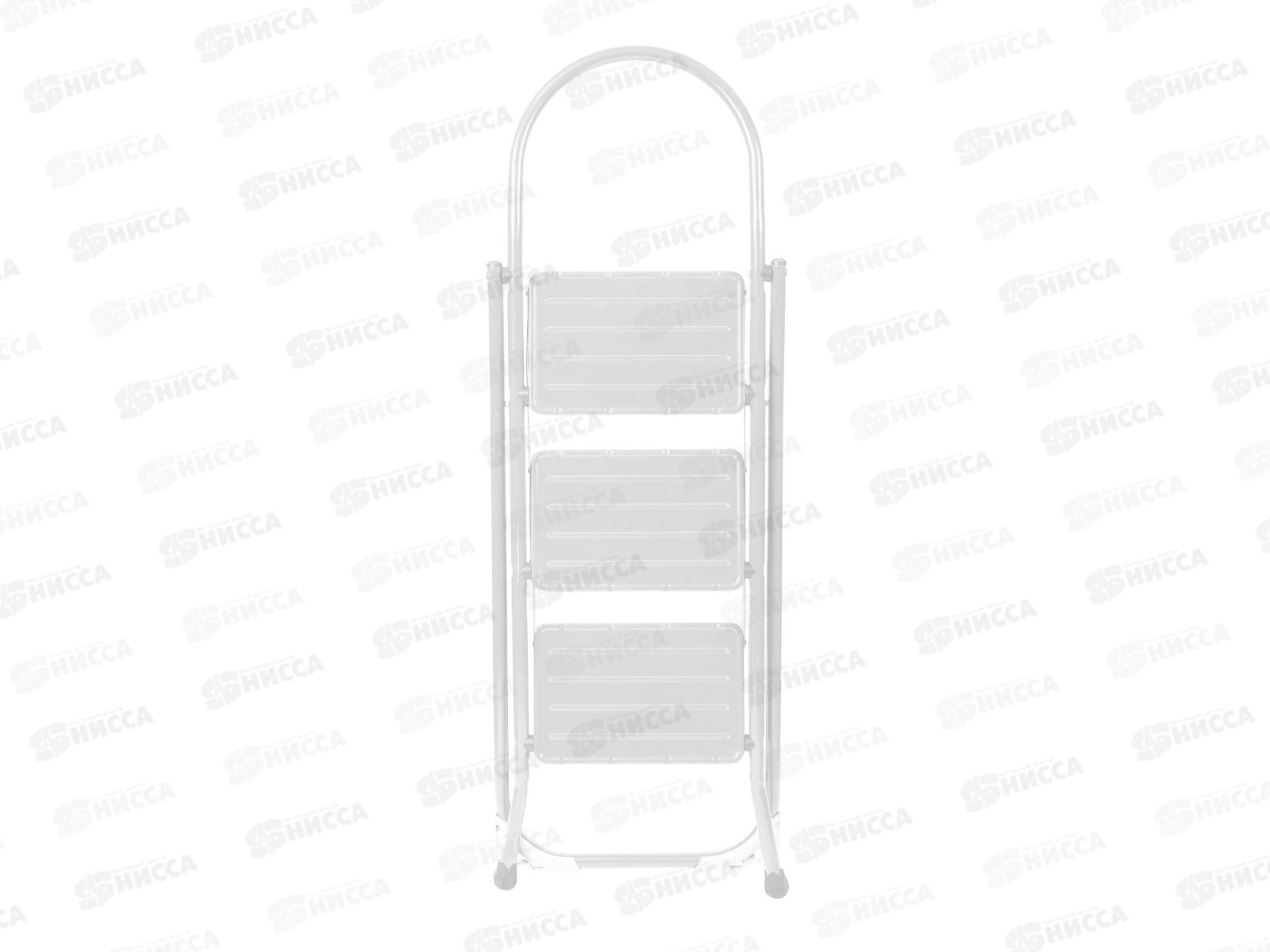 Стремянка с широкими ступенями СМШ3/Б белый