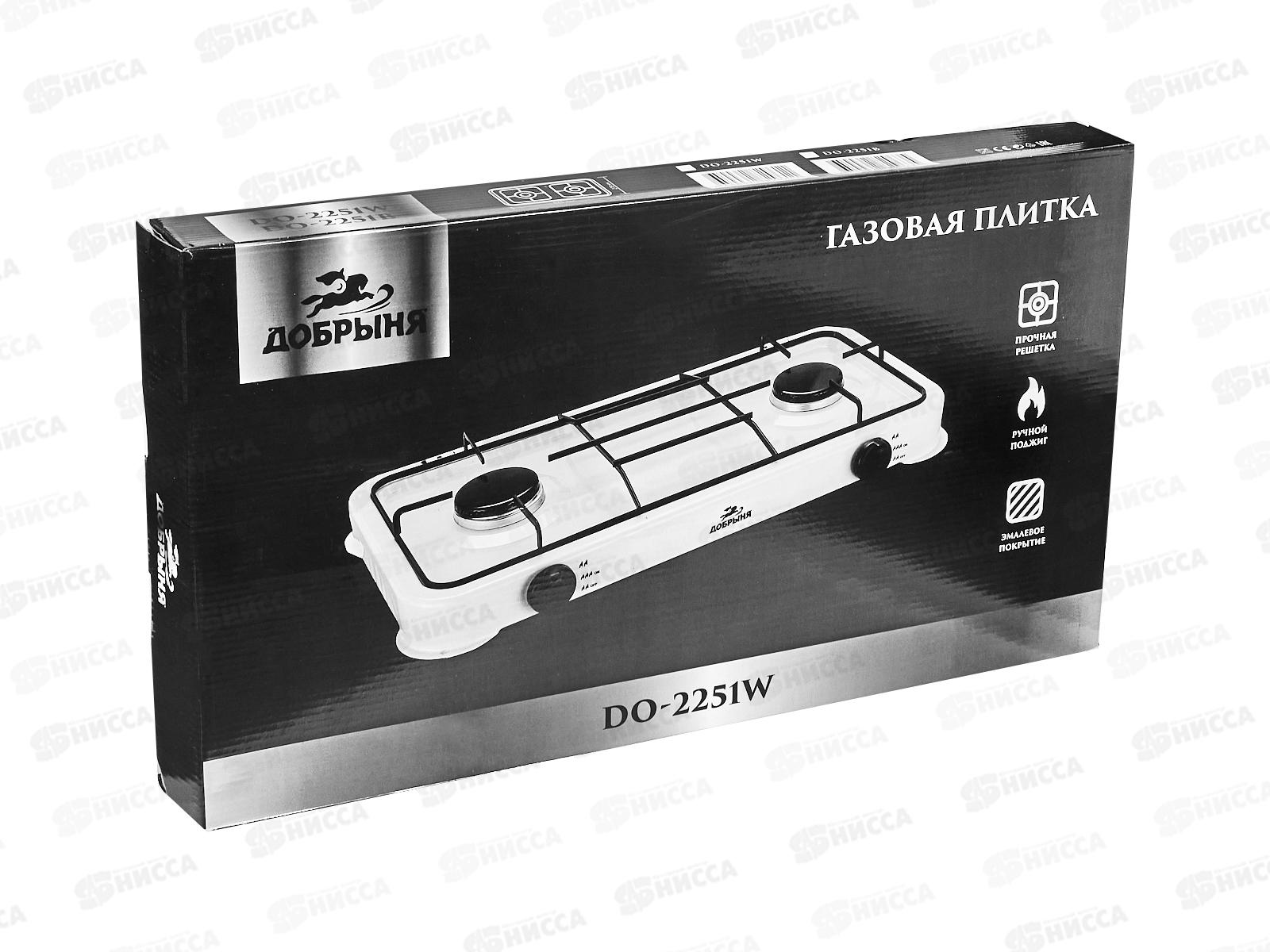 Плита газовая DO-2251B 2 конфорка Черная Добрыня